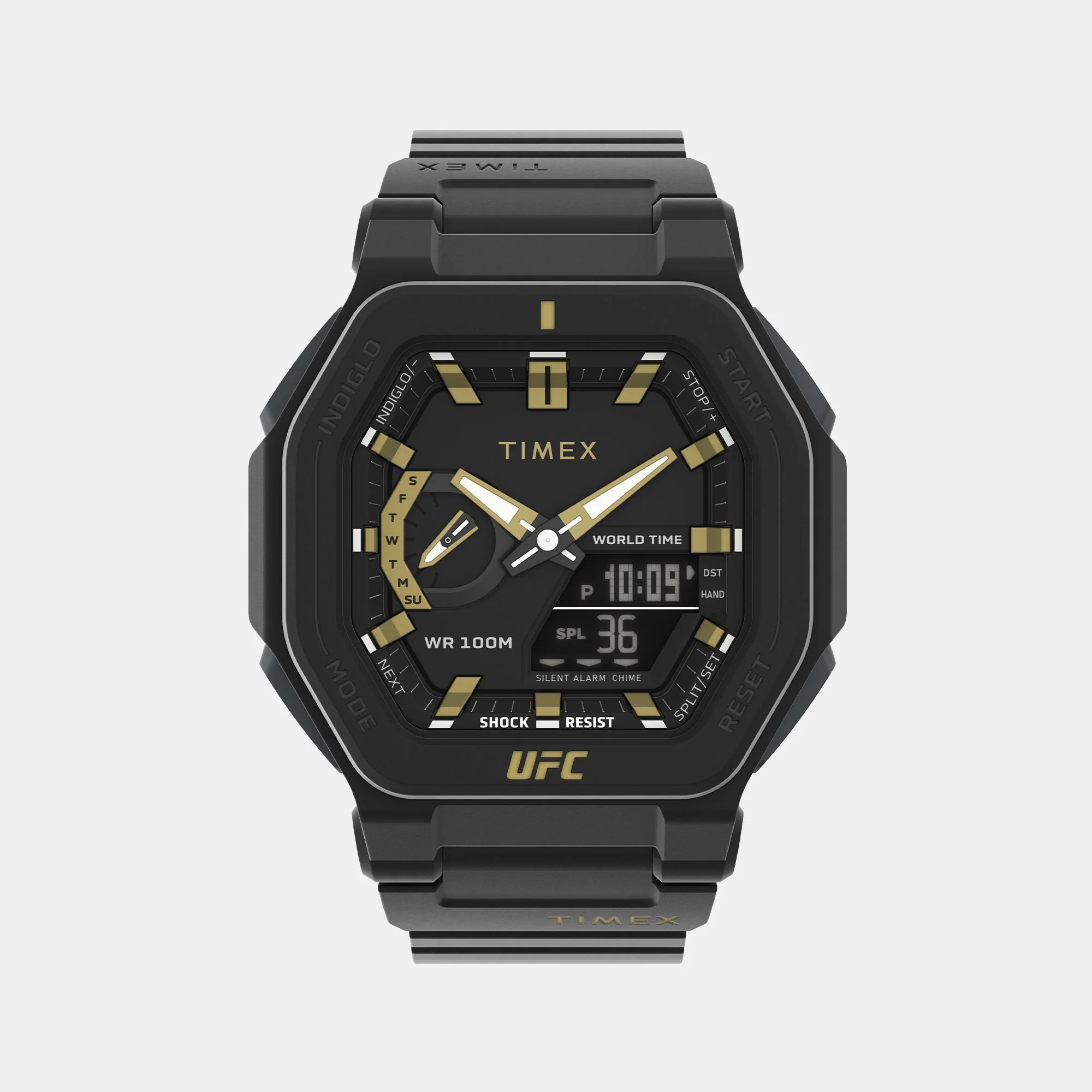 UFC Men Quartz Black Dial Analog Resin Watch TW2V55300X6