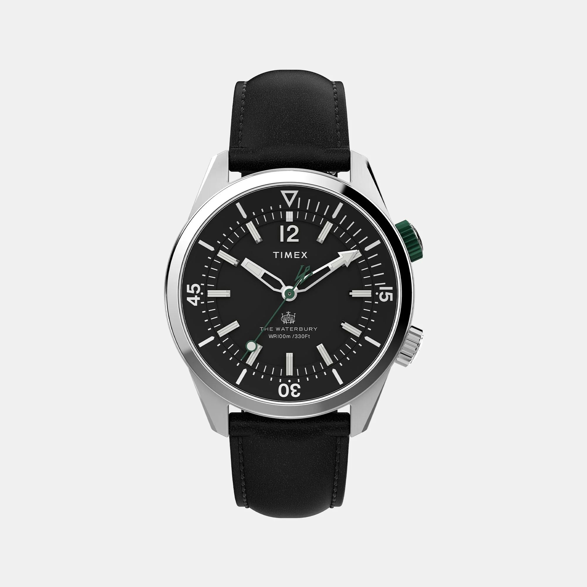 Waterbury Men Quartz Black Dial Analog Leather Watch TW2V49800UJ