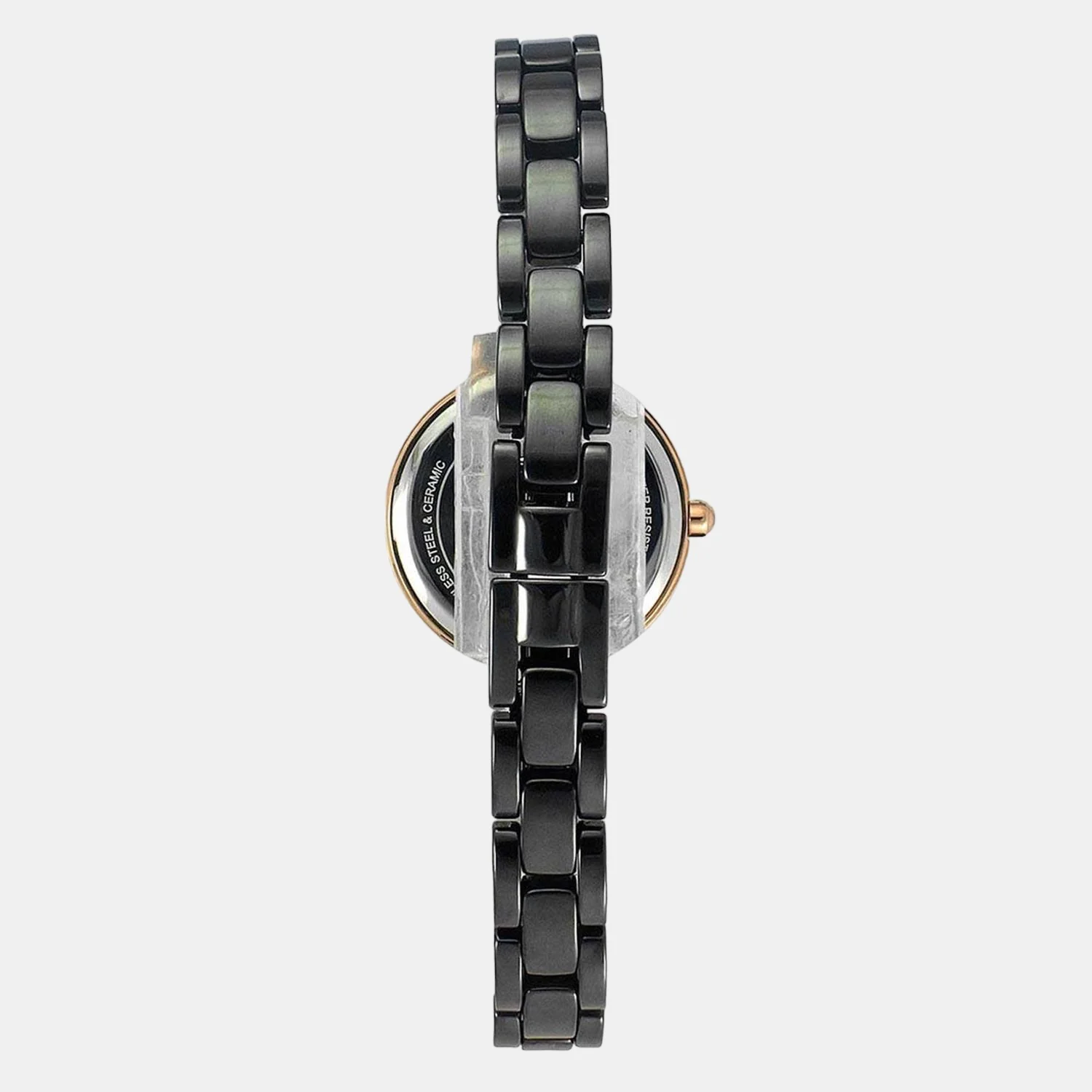 Women Quartz Black Dial Analog Ceramic Watch TWEL15703 - Image 3
