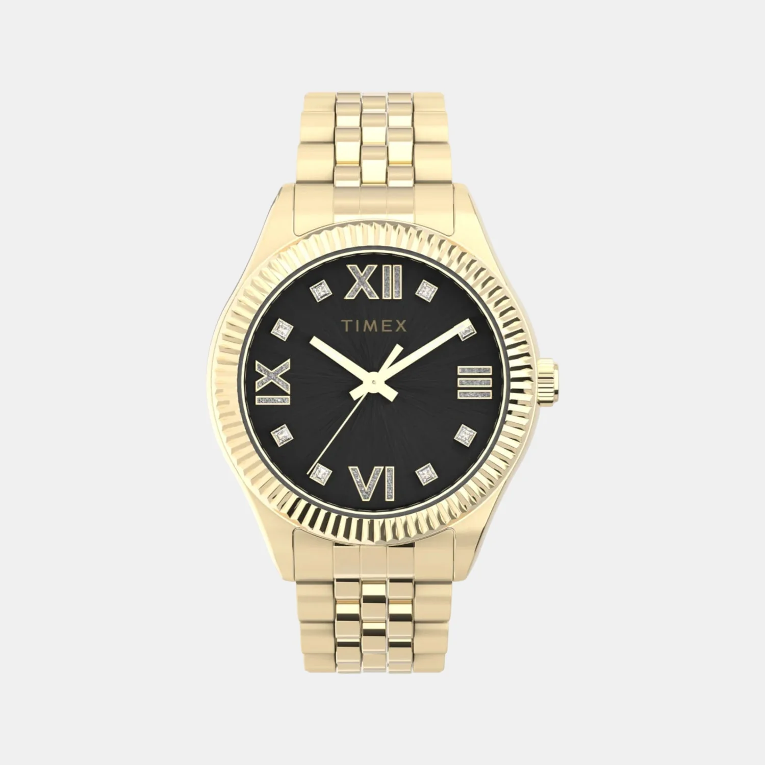 Women Quartz Black Dial Analog Stainless Steel Watch TW2V45700UJ