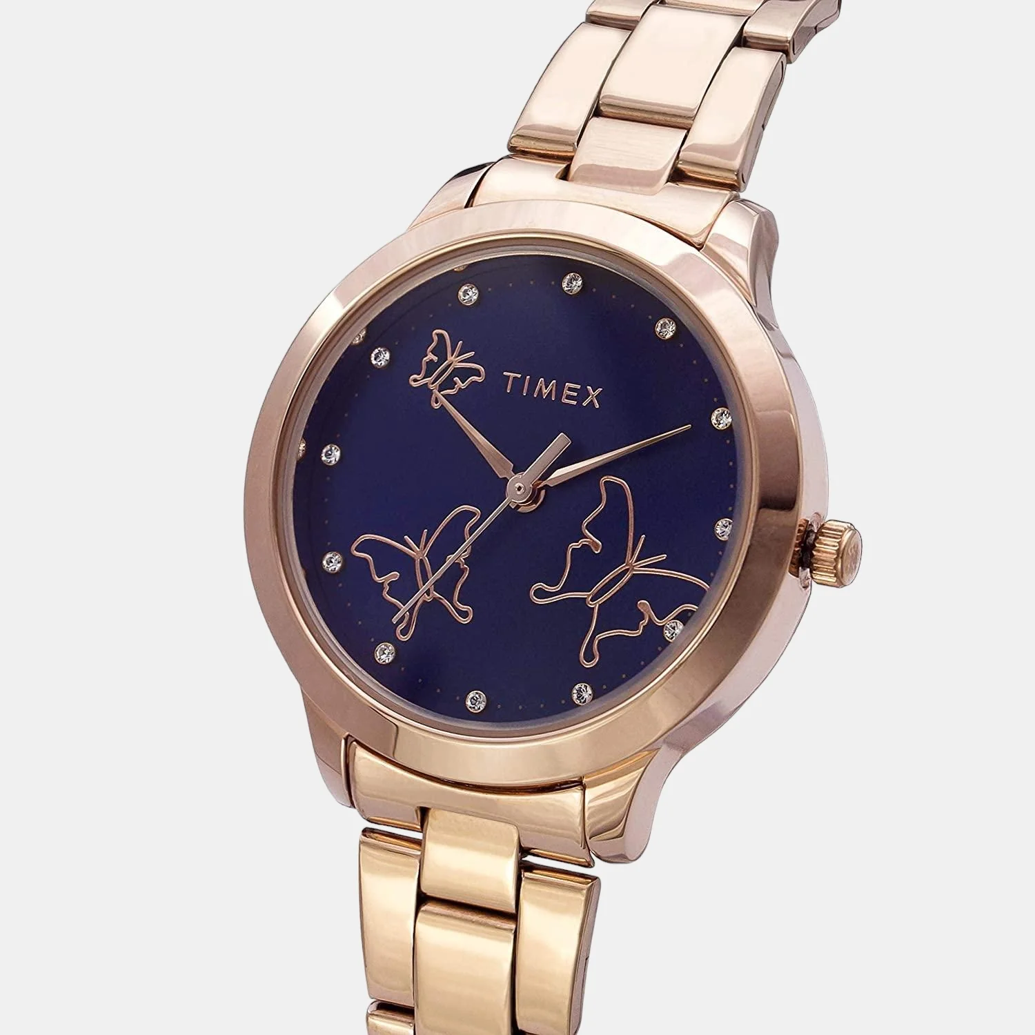 Women Quartz Blue Dial Analog Stainless Steel Watch TW000T631 - Image 2