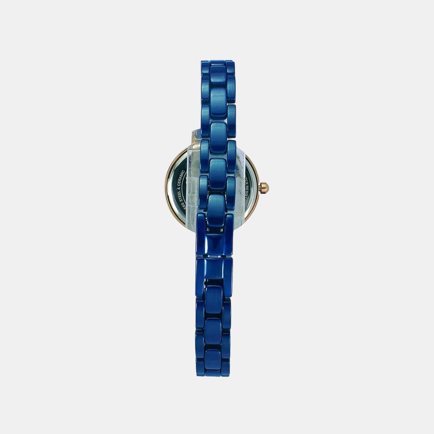 Women Quartz Blue Dial Analog Stainless Steel Watch TWEL15702 - Image 4