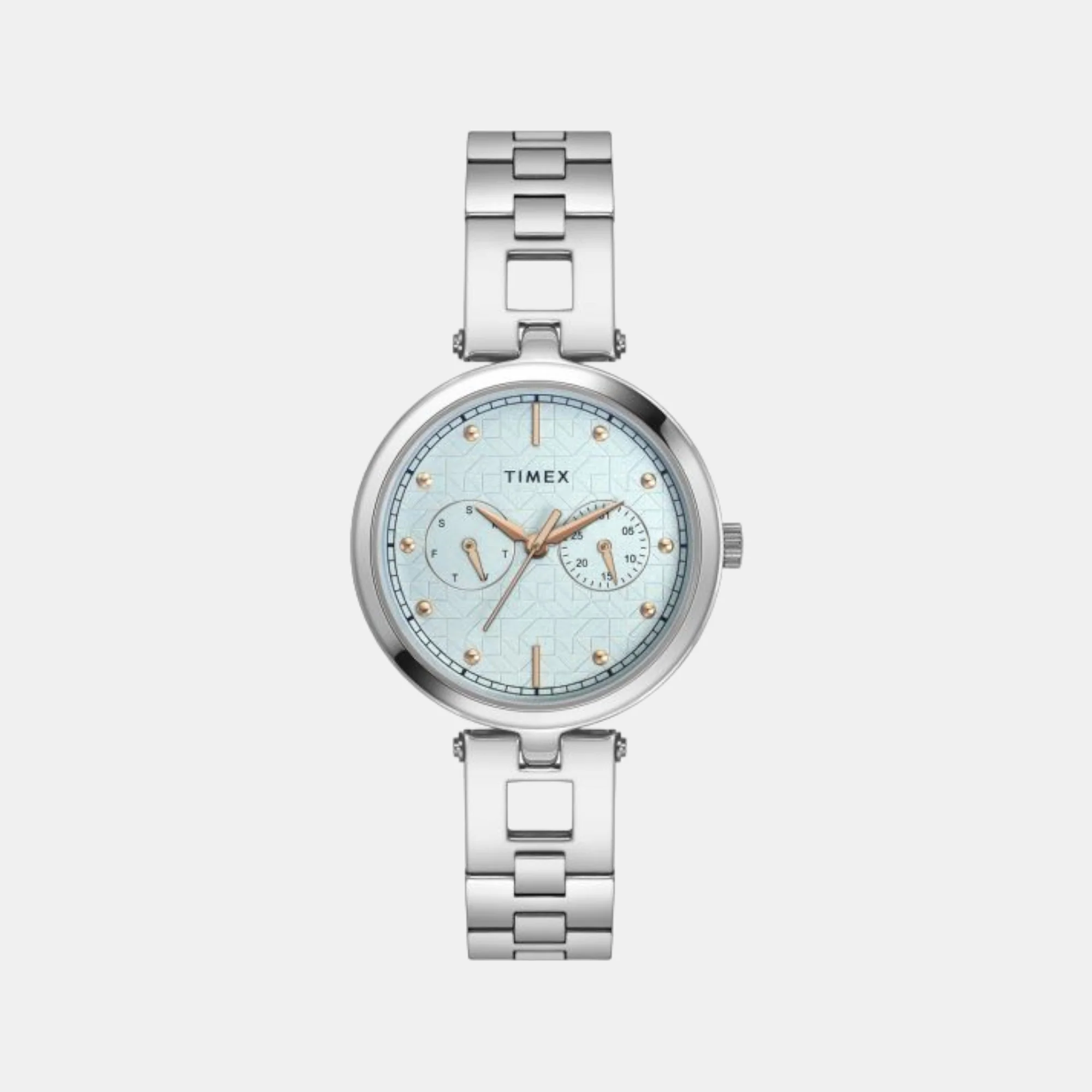Women Quartz Blue Dial Analog Stainless Steel Watch TWEL16600
