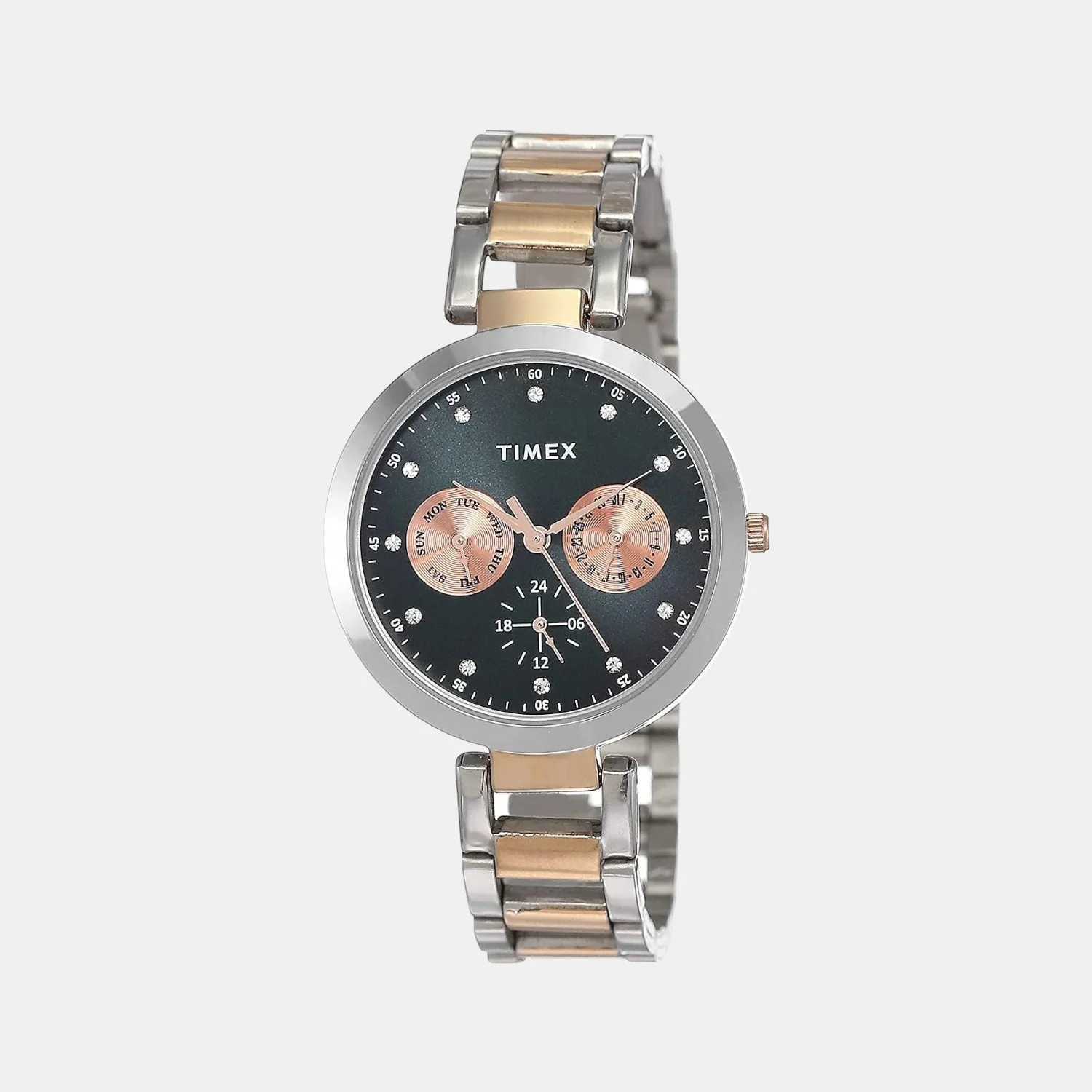 Women Quartz Blue Dial Multi-Function Stainless Steel Watch TW000X210 - Image 2