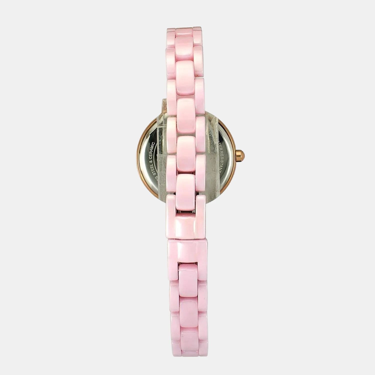 Women Quartz Pink Dial Analog Ceramic Watch TWEL15701 - Image 3