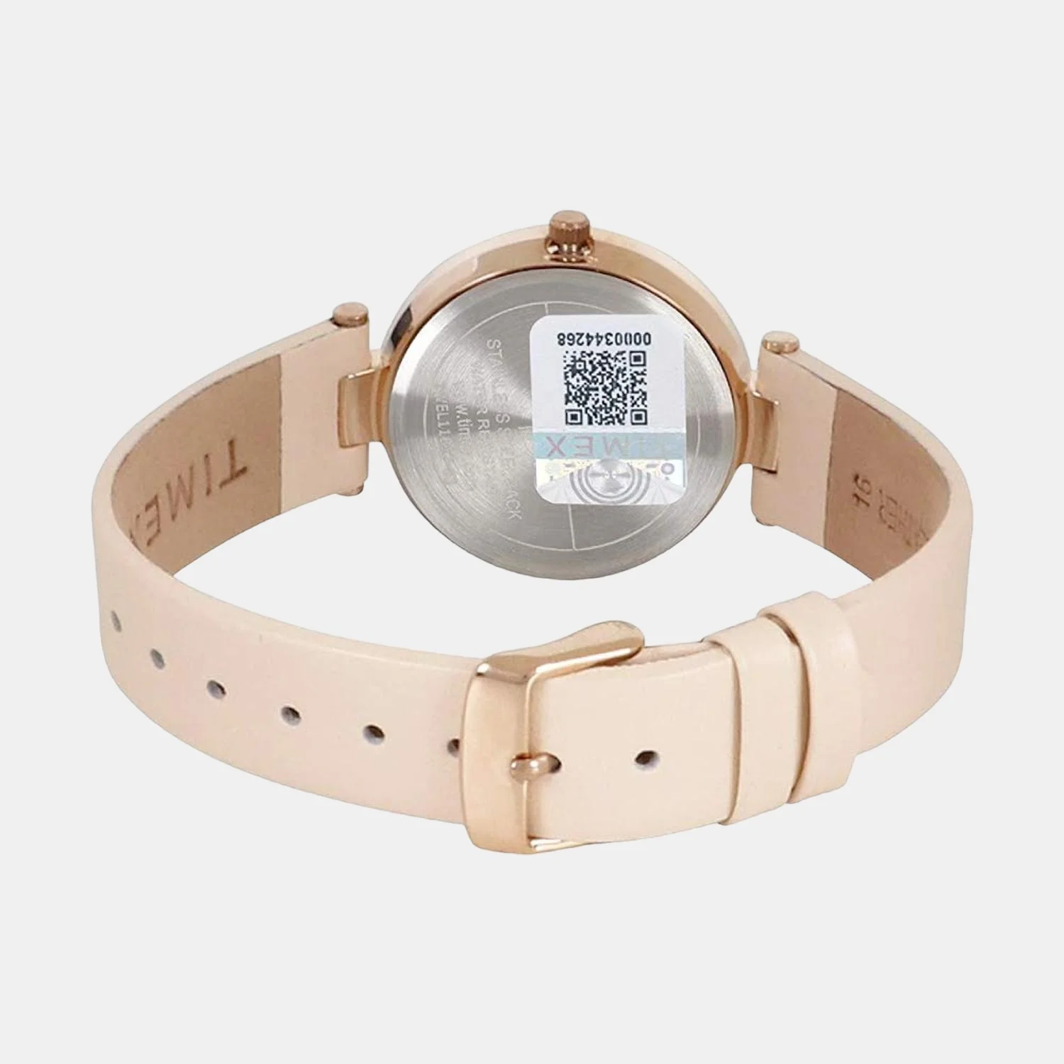 Women Quartz Rose Gold Dial Analog Leather Watch TWEL11817 - Image 4