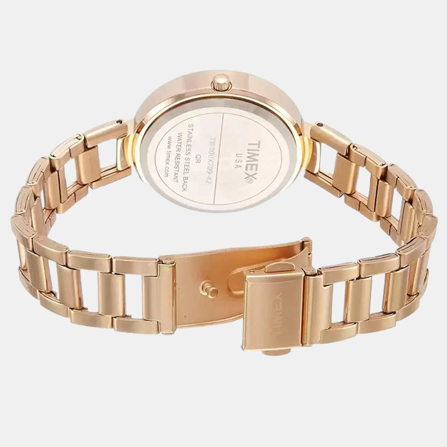 Women Quartz Rose Gold Dial Chronograph Stainless Steel Watch TW000X209 - Image 2