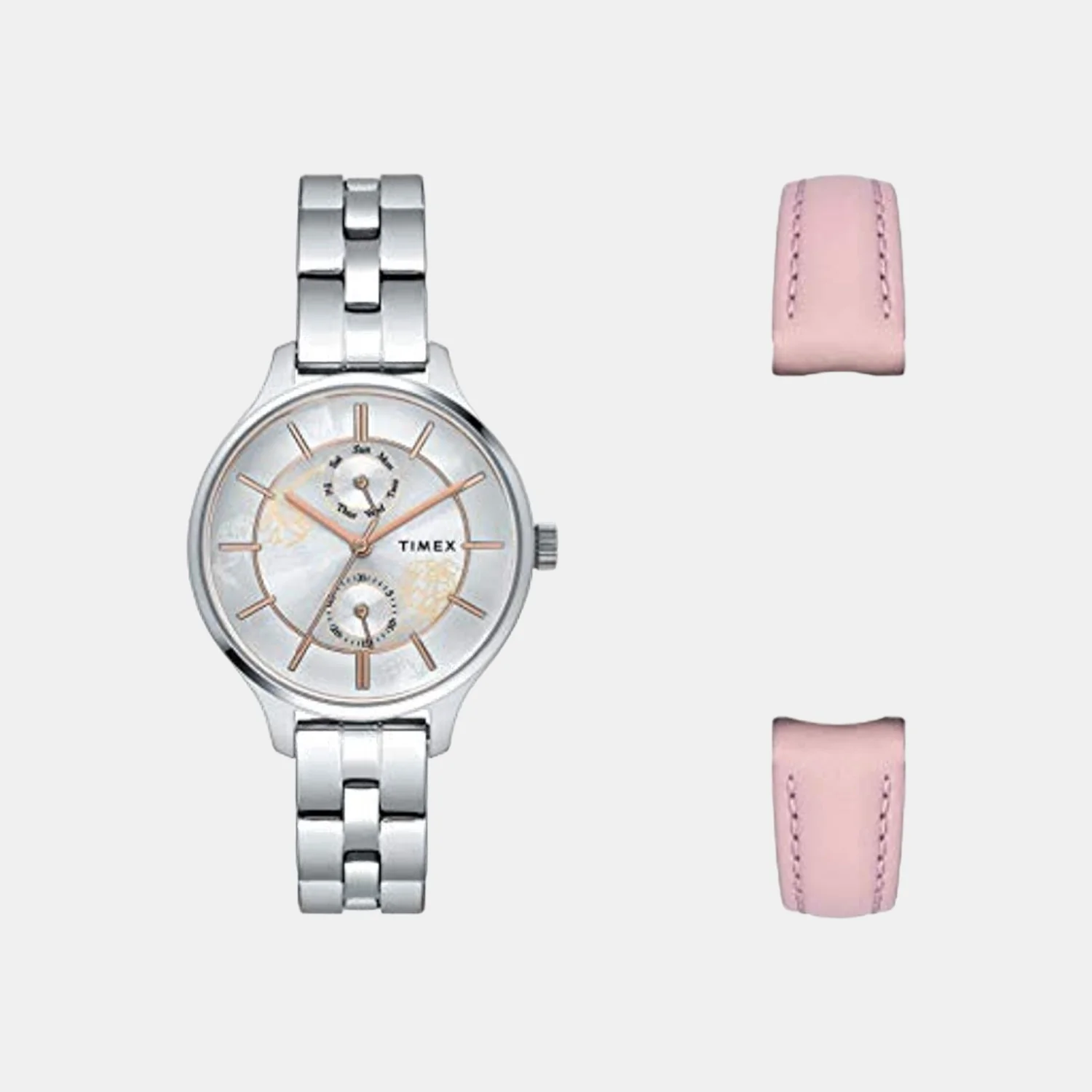 Women Quartz Silver Dial Chronograph Stainless Steel Watch TWEL14800