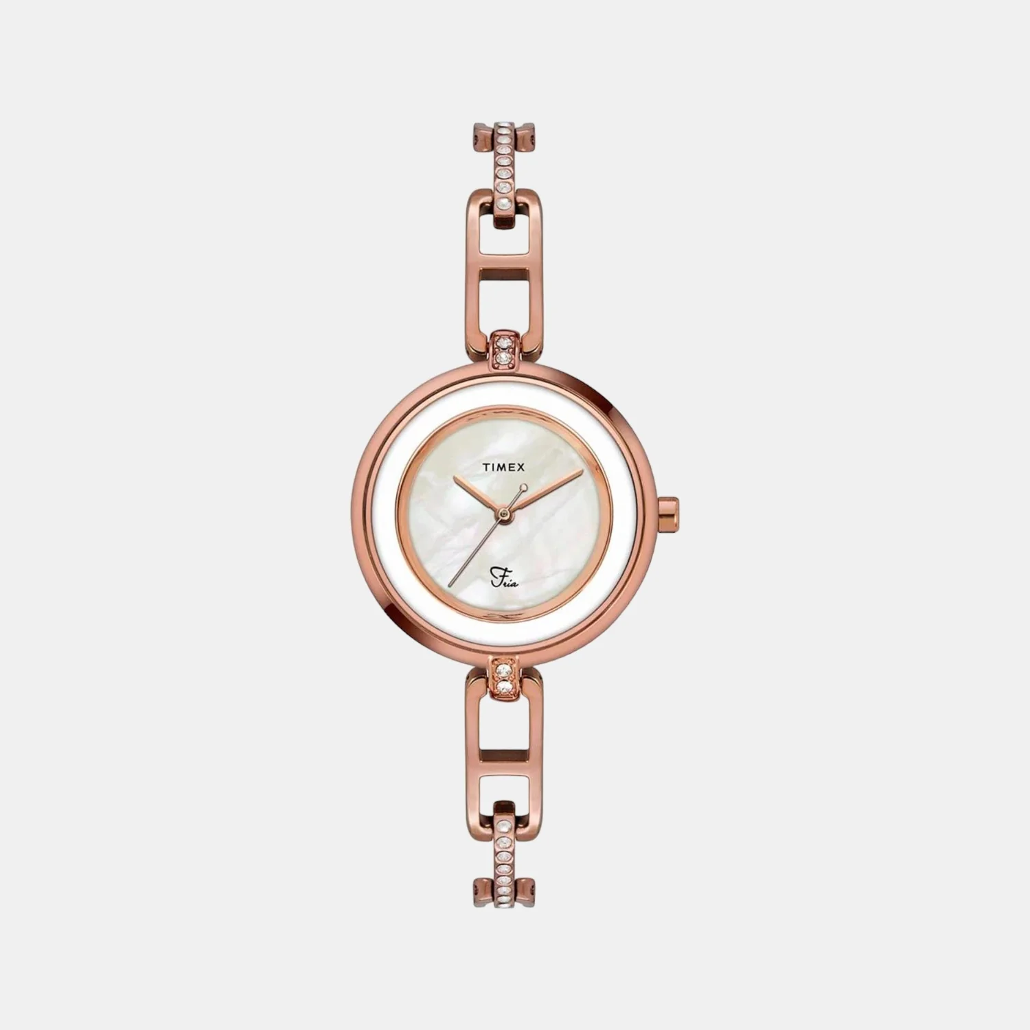 Women Quartz White Dial Analog Brass Watch TWEL15402