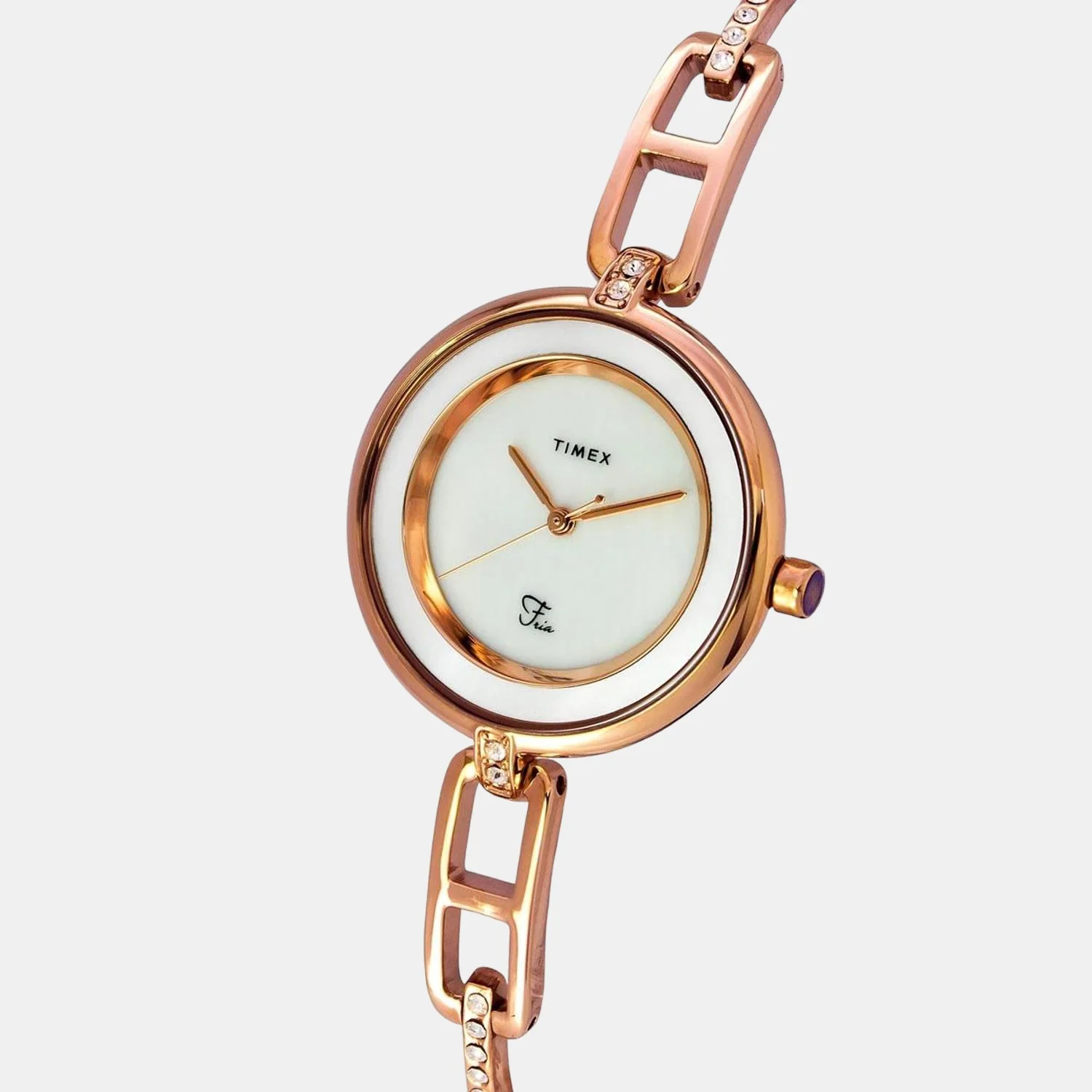 Women Quartz White Dial Analog Brass Watch TWEL15402 - Image 2