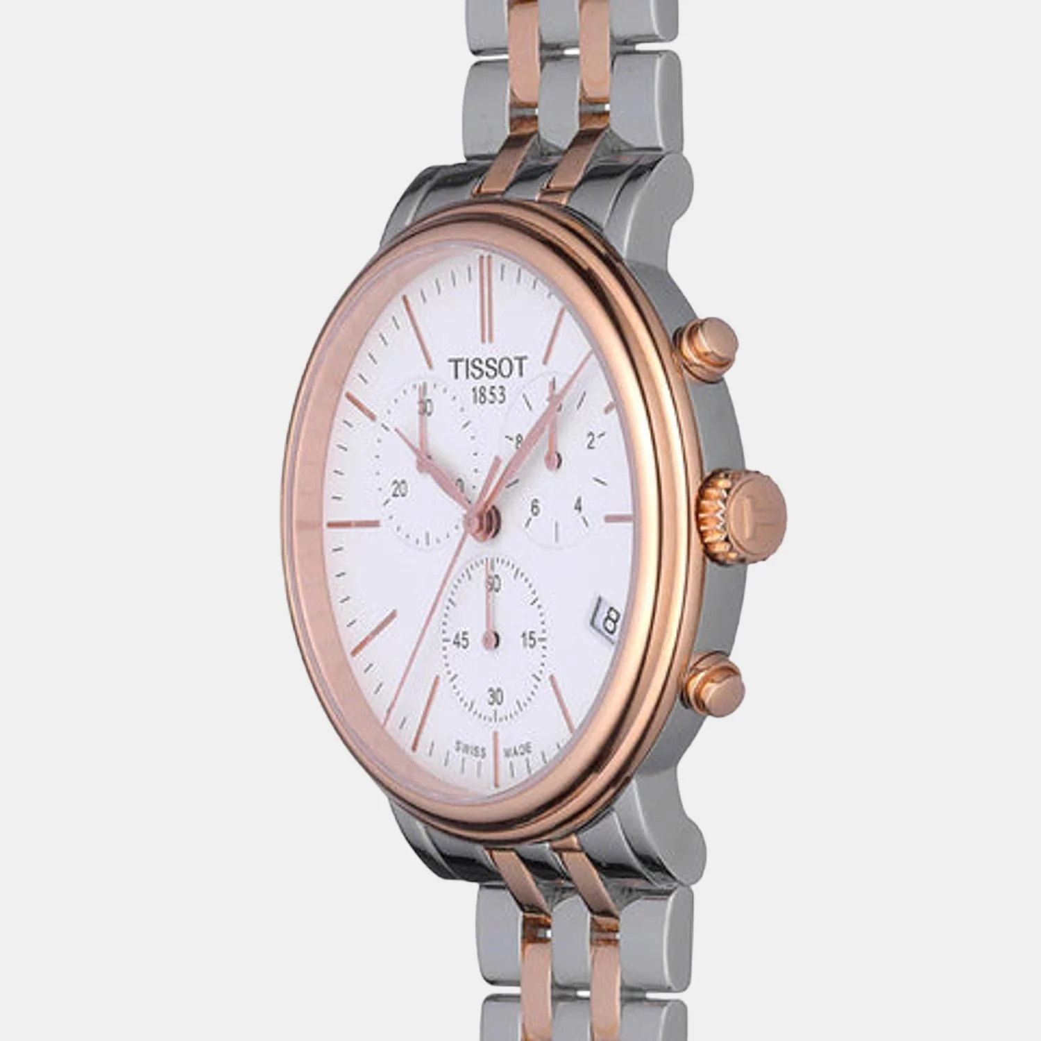Carson Men Quartz White Dial Chronograph Stainless Steel Watch T1224172201100 - Image 2