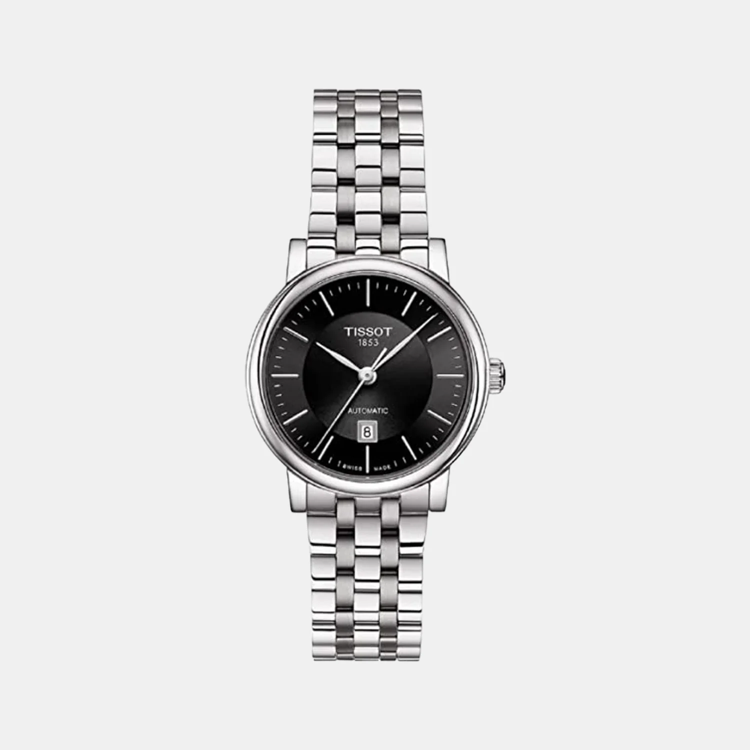 Carson Women Automatic Black Dial Analog Stainless Steel Watch T1222071105100