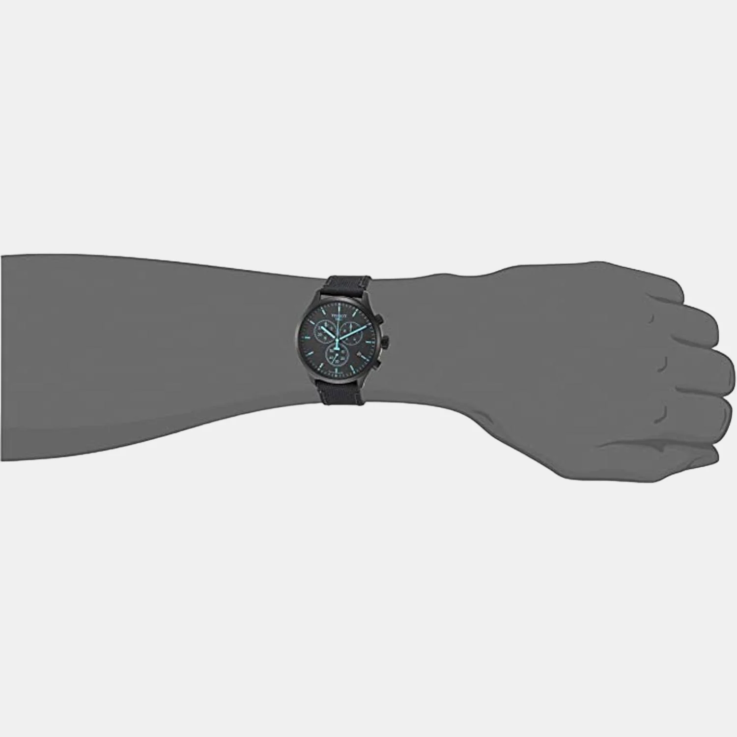 Tissot XL Men Quartz Black Dial Chronograph Leather Watch T1166173705100 - Image 4
