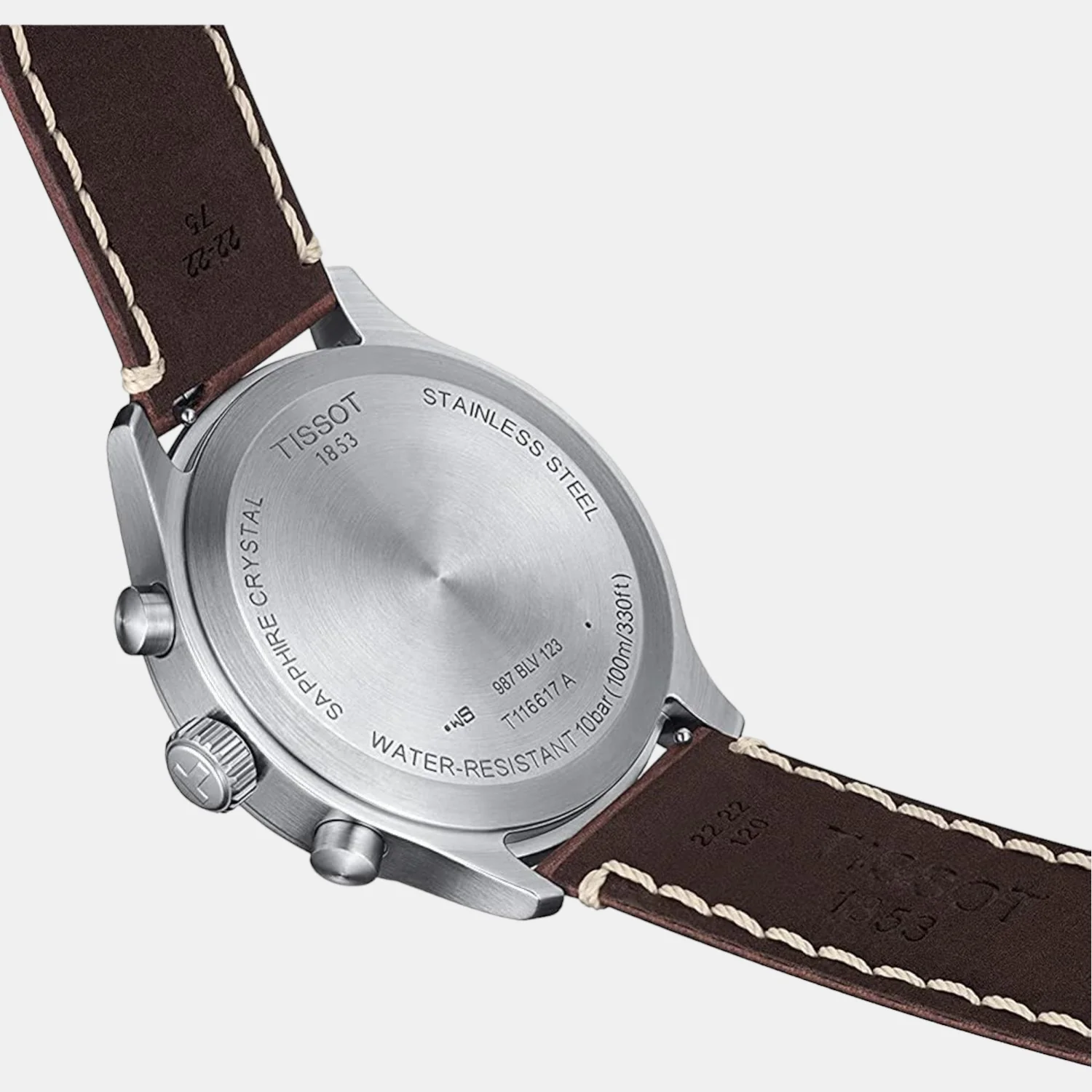 Tissot XL Men Quartz Blue Dial Chronograph Leather Watch T1166171604200 - Image 5
