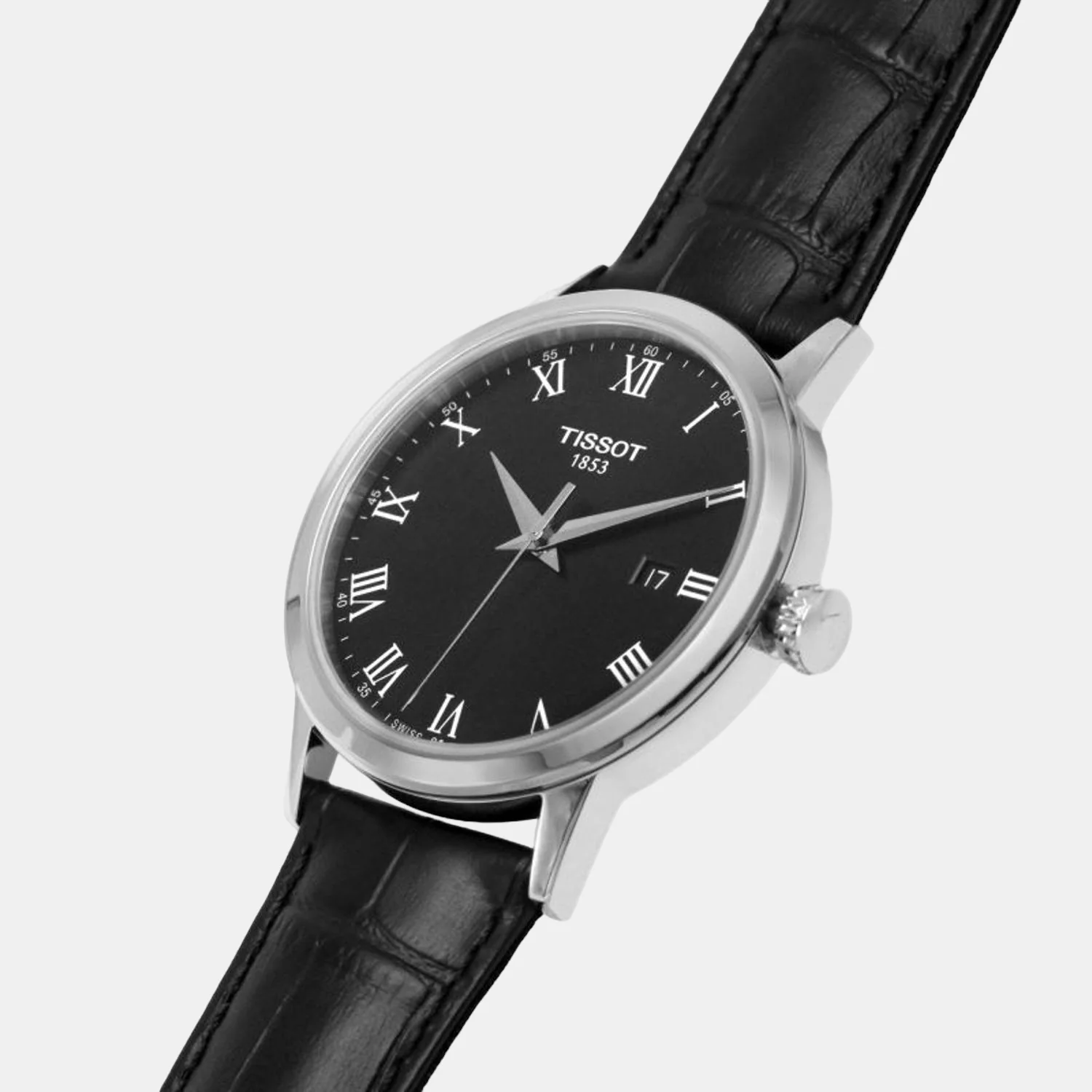 Classic Dream Men Quartz Black Dial Analog Leather Watch T1294101605300 - Image 2
