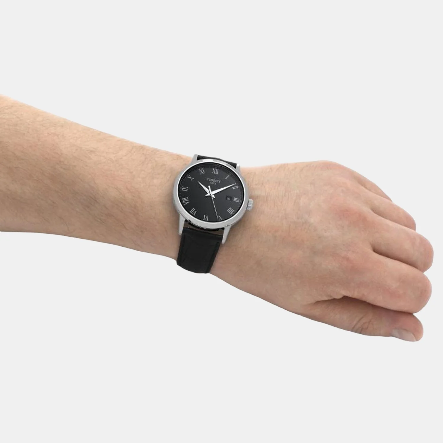 Classic Dream Men Quartz Black Dial Analog Leather Watch T1294101605300 - Image 6