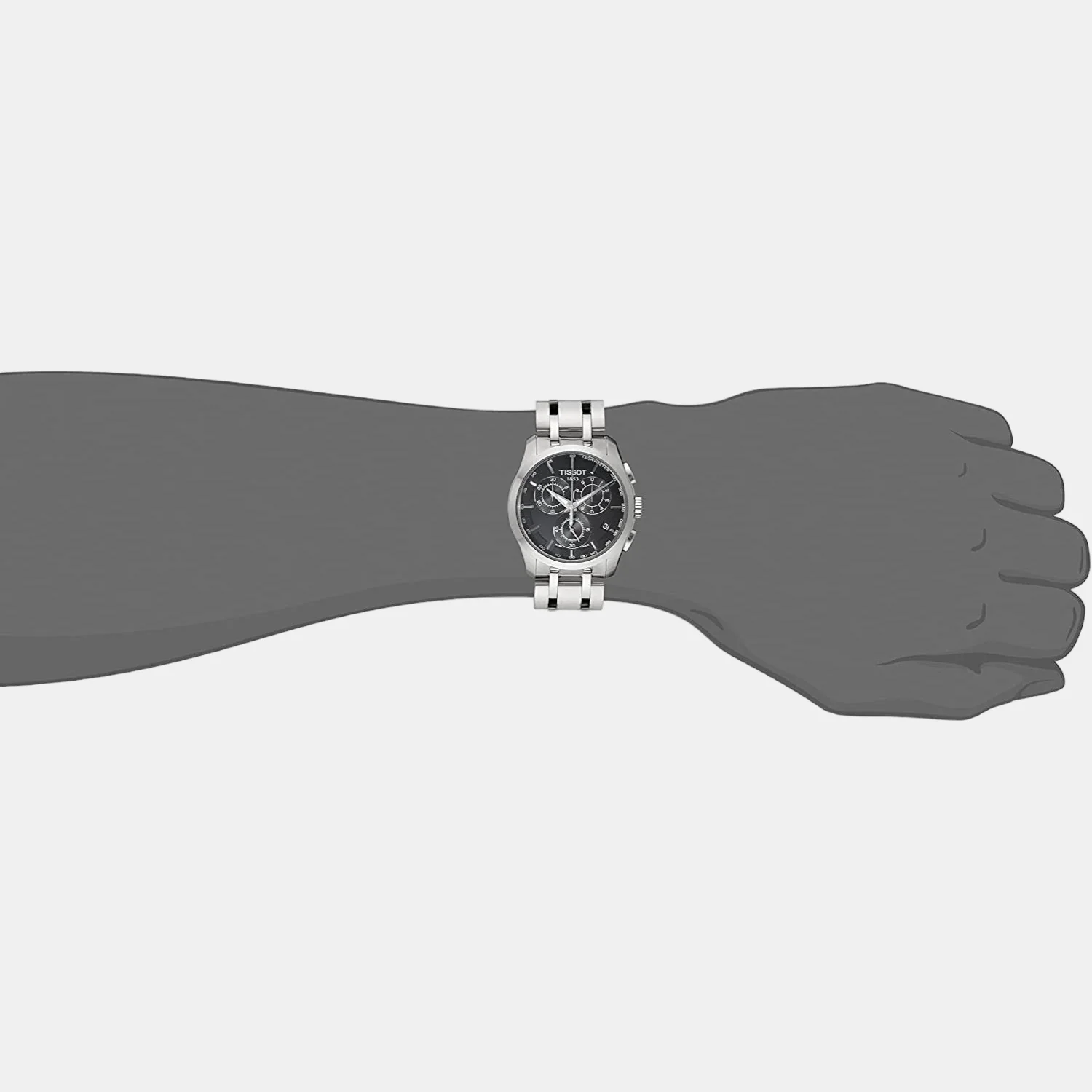 Couturier Men Quartz Black Dial Chronograph Stainless Steel Watch T0356171105100 - Image 3