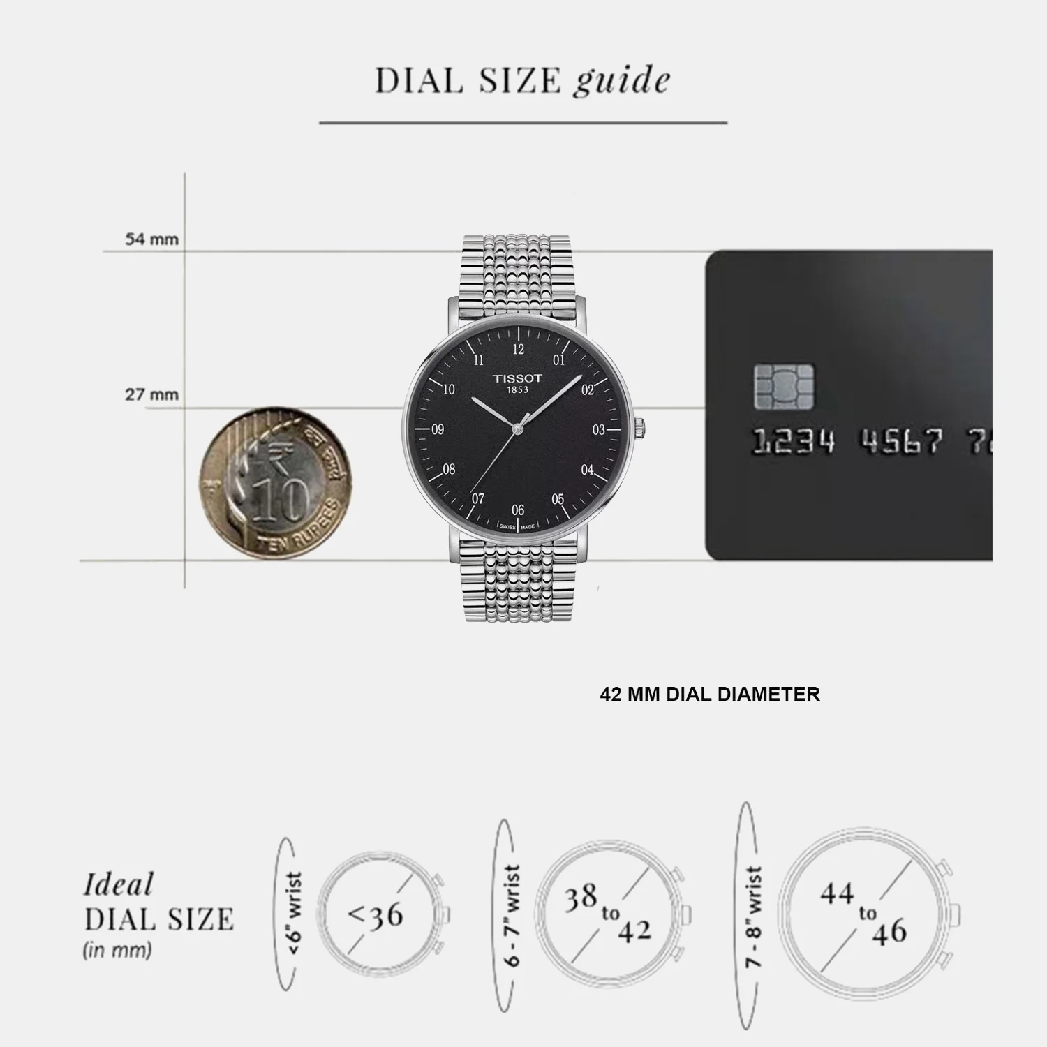 Everytime Men Quartz Black Dial Analog Stainless Steel Watch T1096101107700 - Image 4