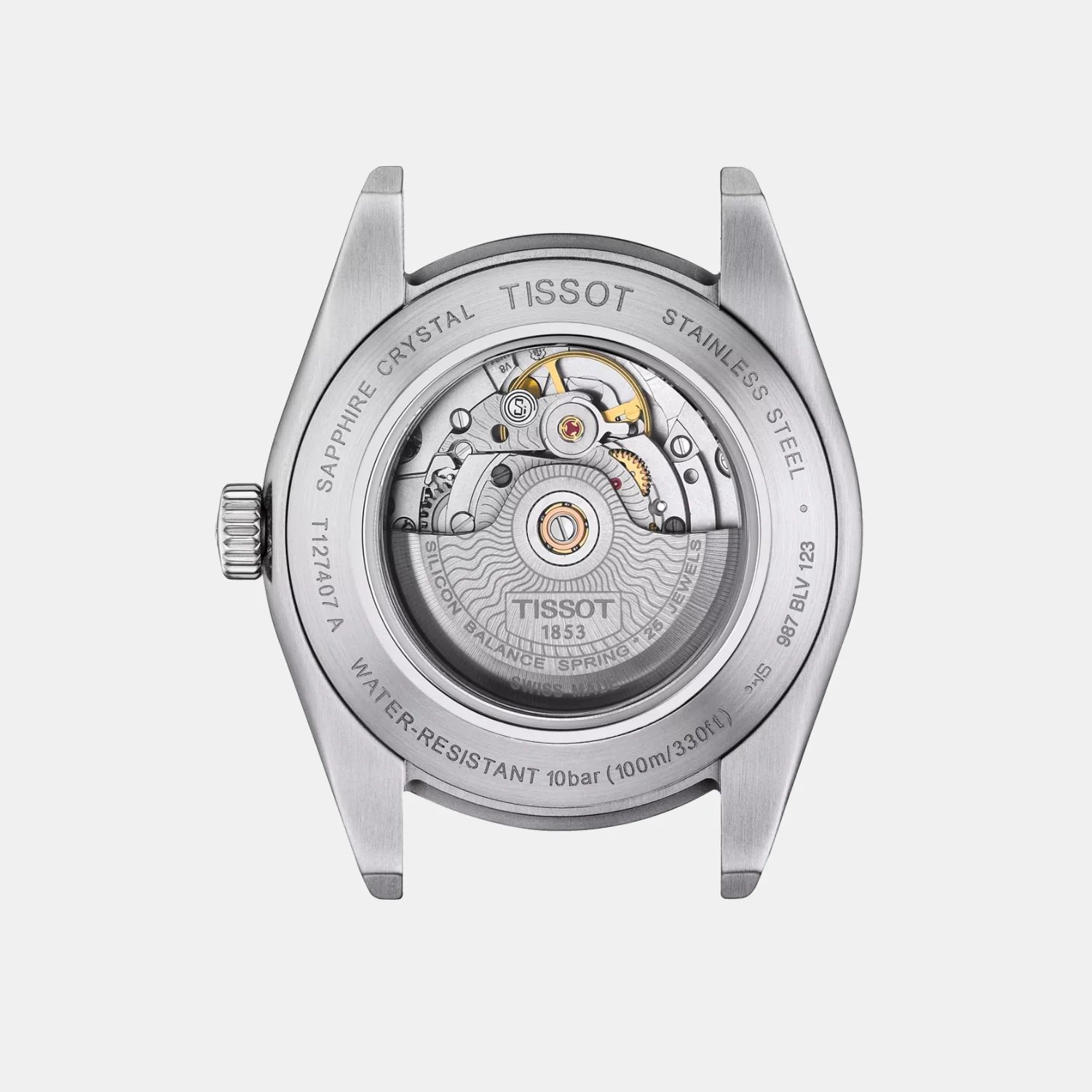 Gentleman Men Automatic Black Dial Analog Stainless Steel Watch T1274071105100 - Image 3
