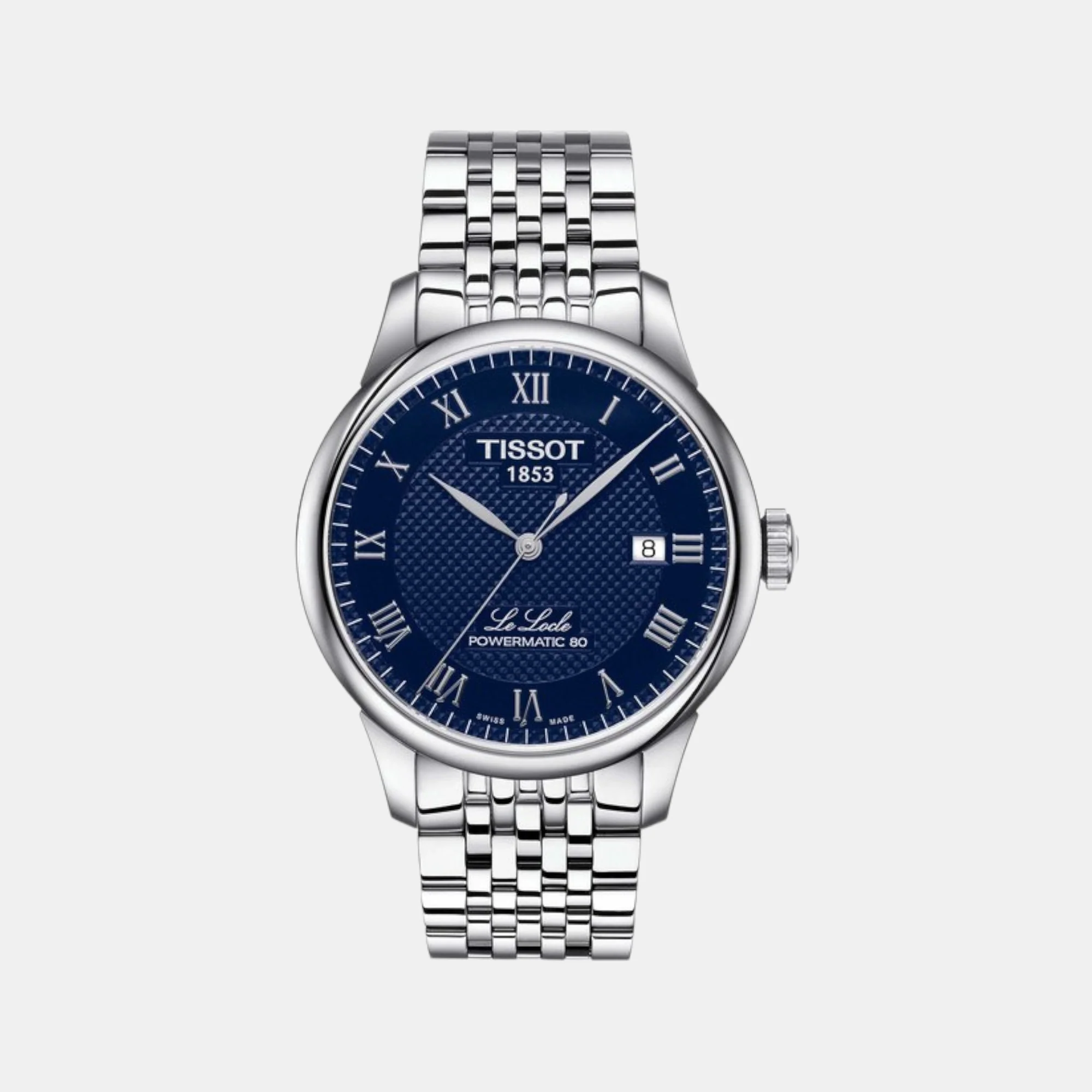 Le Locle Men Automatic Blue Dial Analog Stainless Steel Watch T0064071104300 - Image 2
