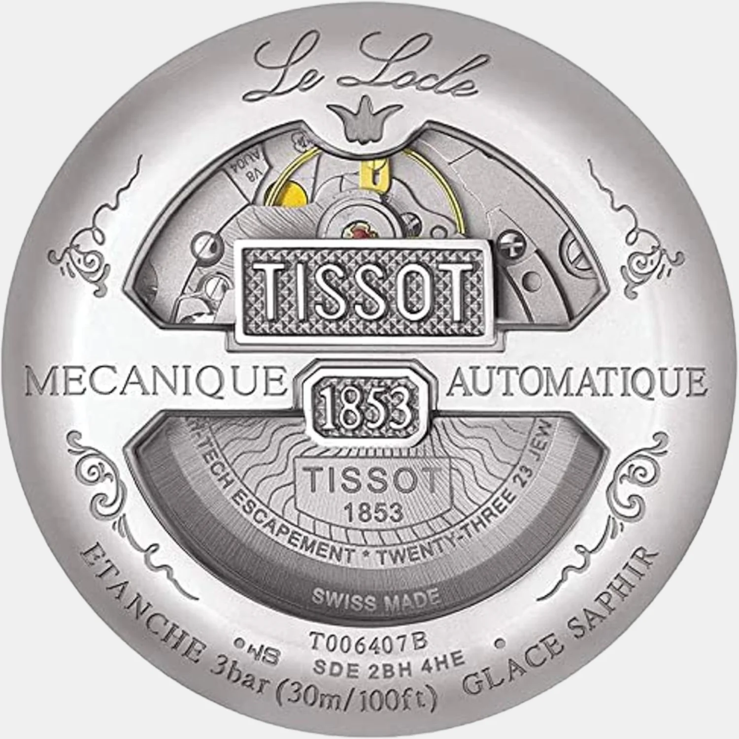 Le Locle Men Automatic Silver Dial Analog Stainless Steel Watch T0064071103300 - Image 2