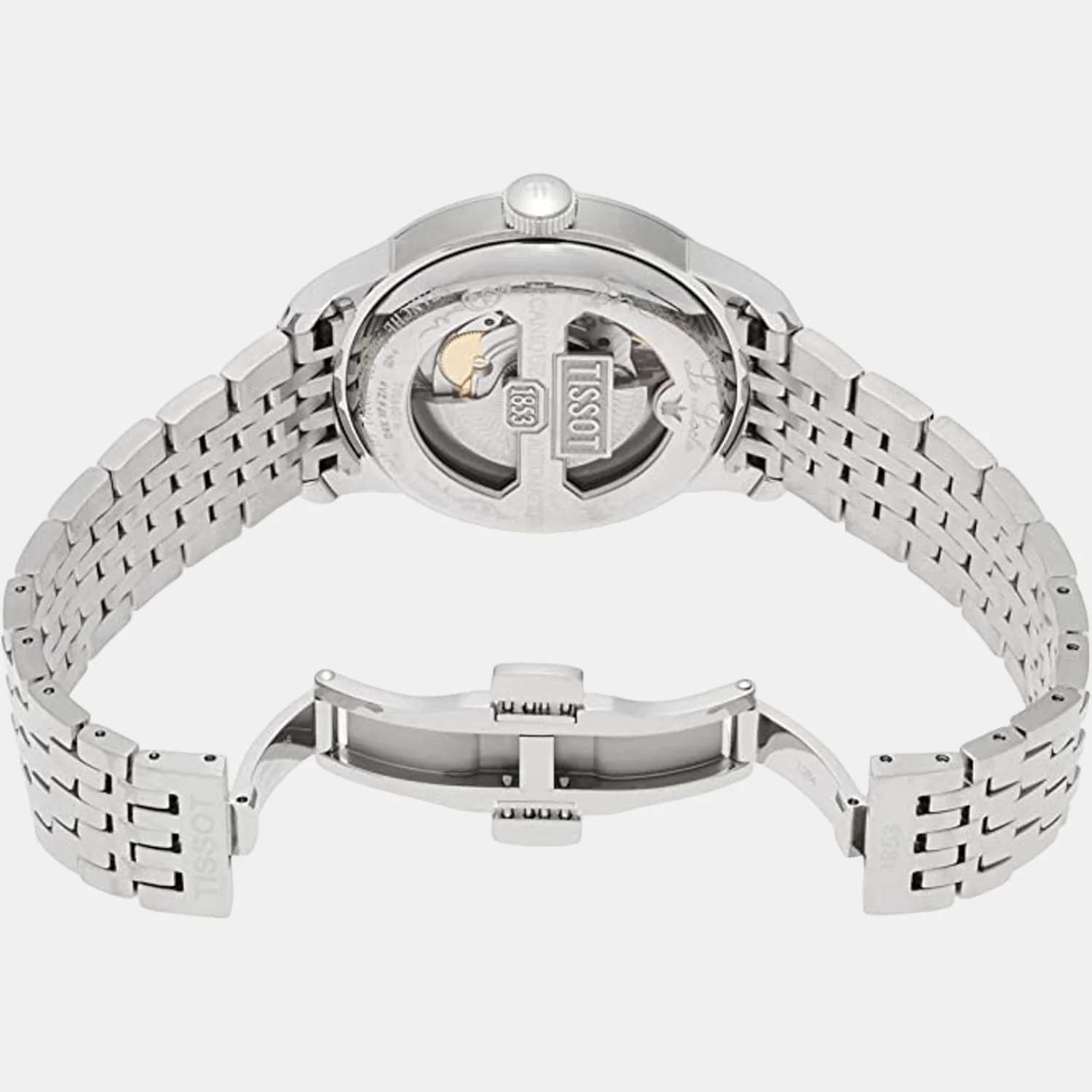 Le Locle Men Automatic Silver Dial Analog Stainless Steel Watch T0064071103300 - Image 4