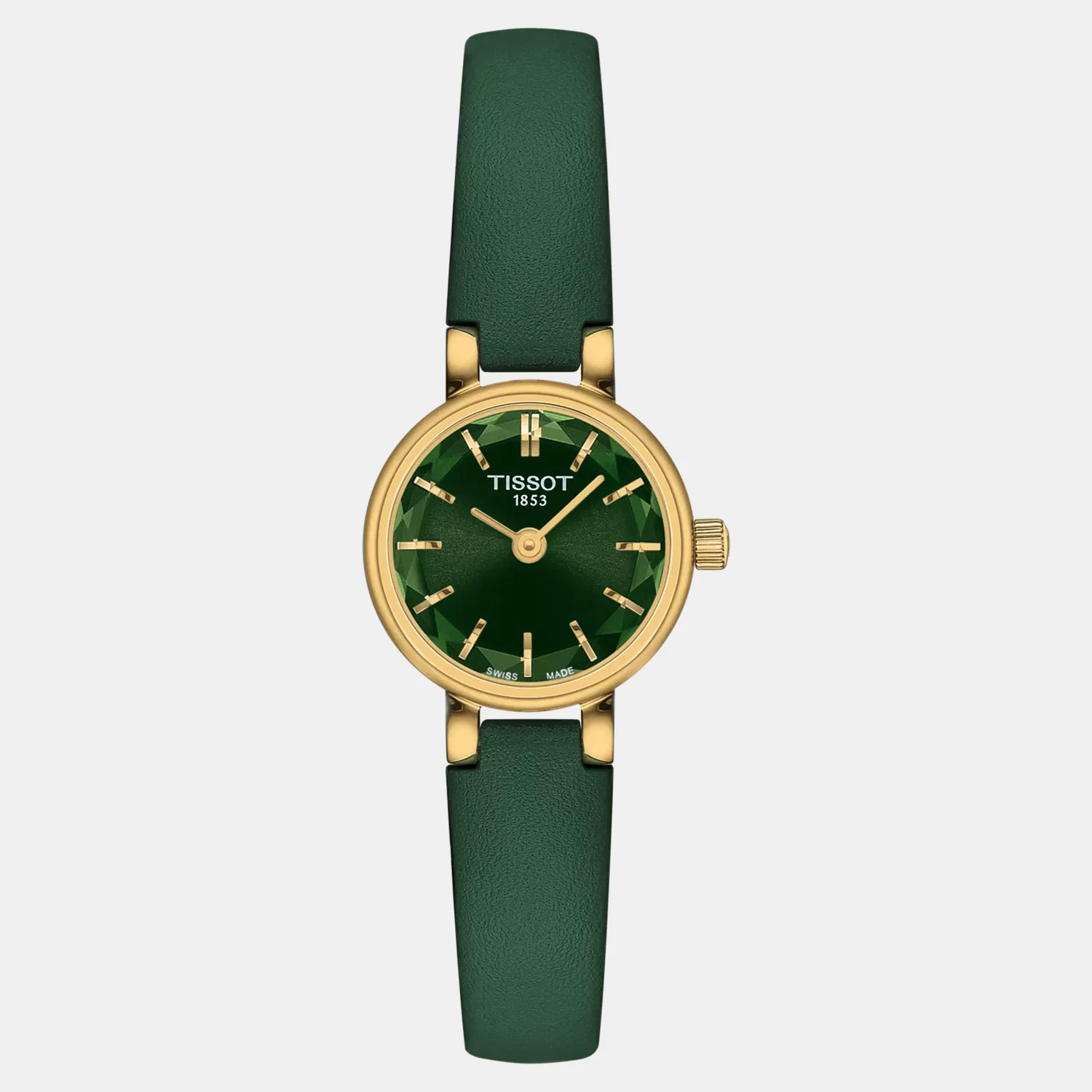 Lovely Women Quartz Green Dial Analog Leather Watch T1400093609100 - Image 2