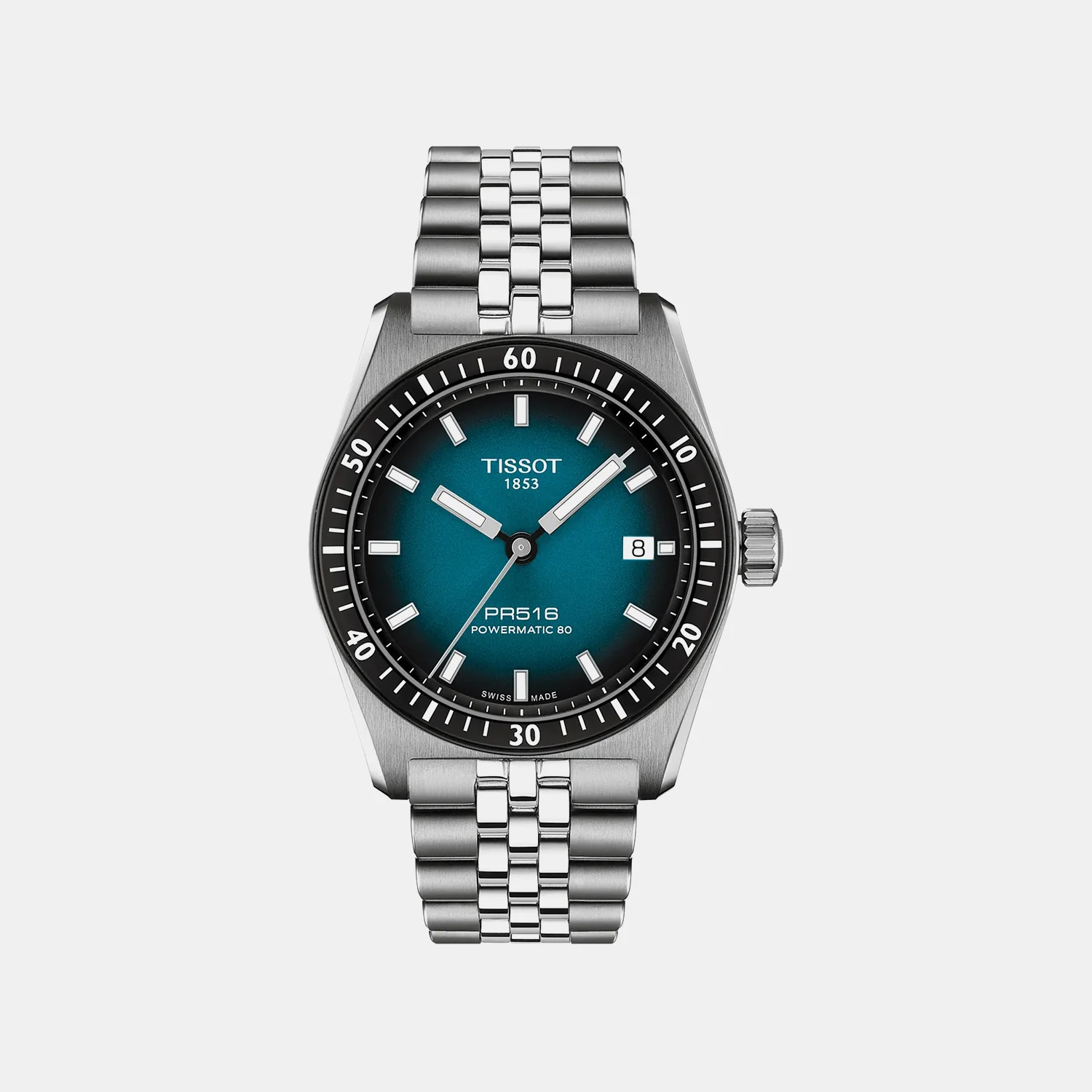 Men Automatic Dual Tone Dial Analog Stainless Steel Watch T1494071104100 - Image 2