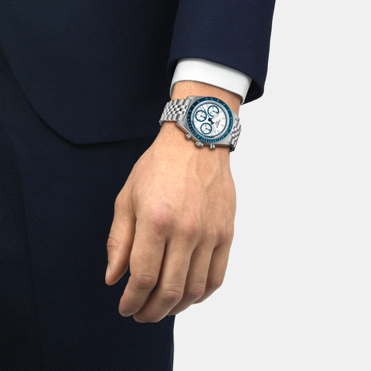 PR 516 Men Automatic White Dial Chronograph Stainless Steel Watch T1494621101100 - Image 5