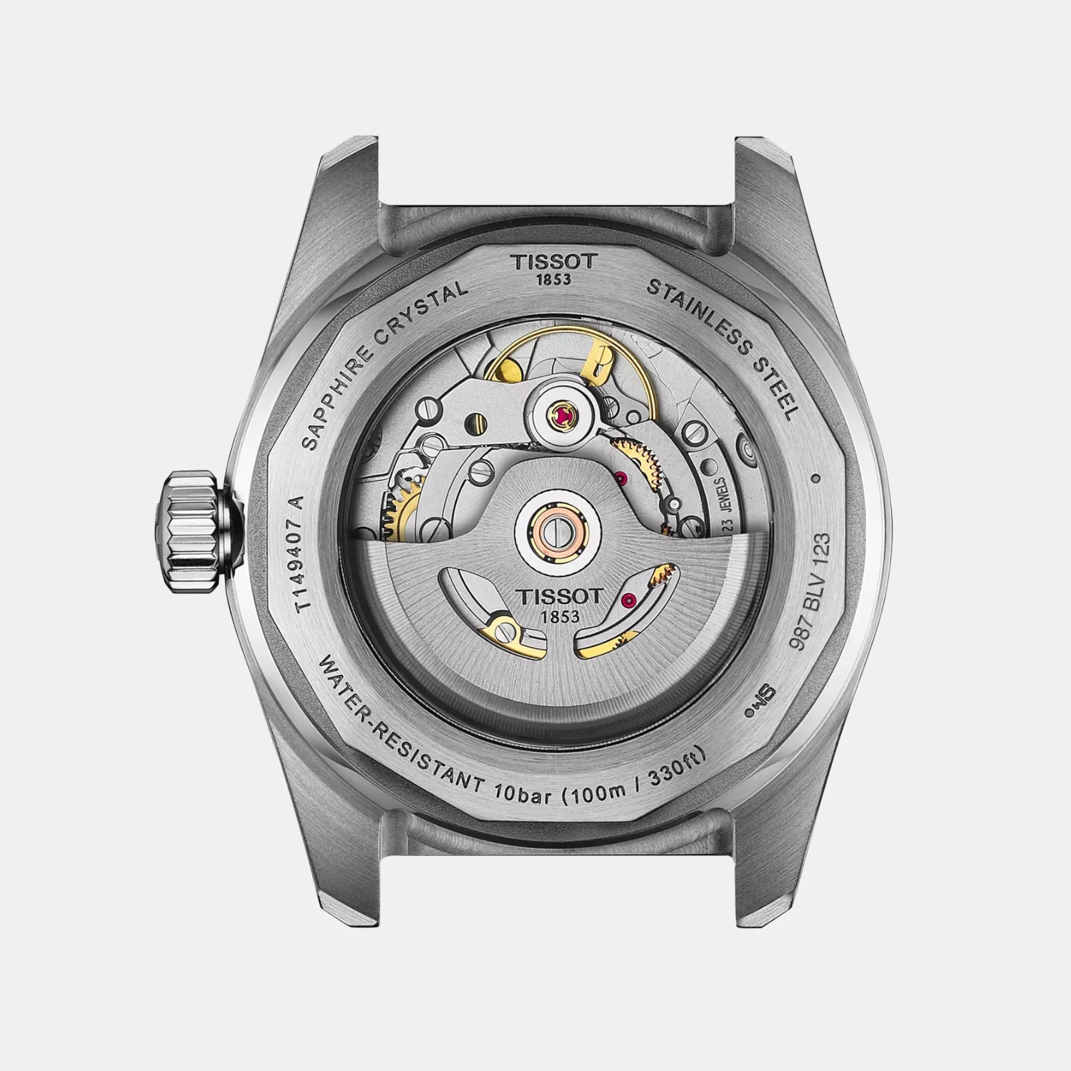 PR 516 Powermatic 80 Unisex Automatic Black Dial Analog Stainless Steel Watch T1494071105100 - Image 4