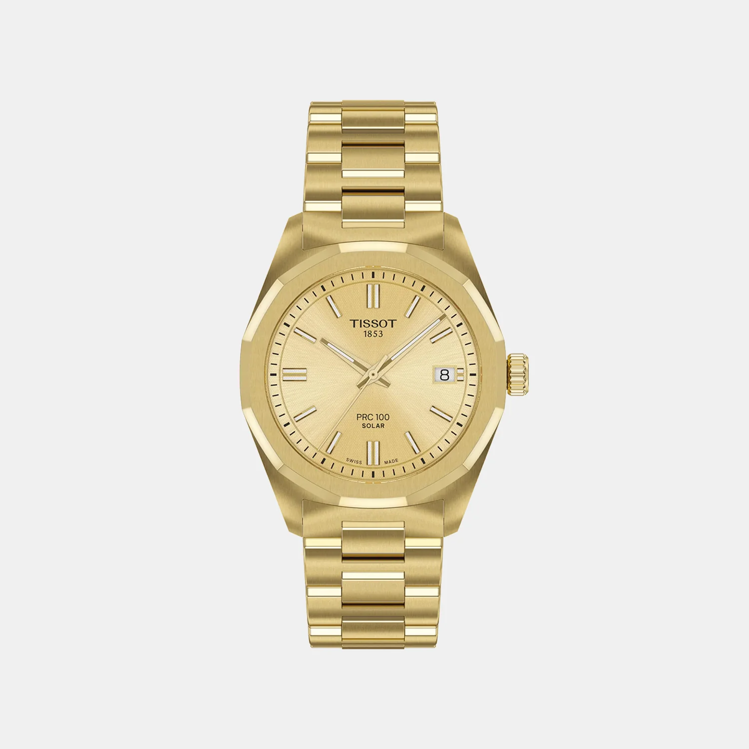 PRC 100 Solar Women Champagne Dial Analog Steel Watch T1518223302100
