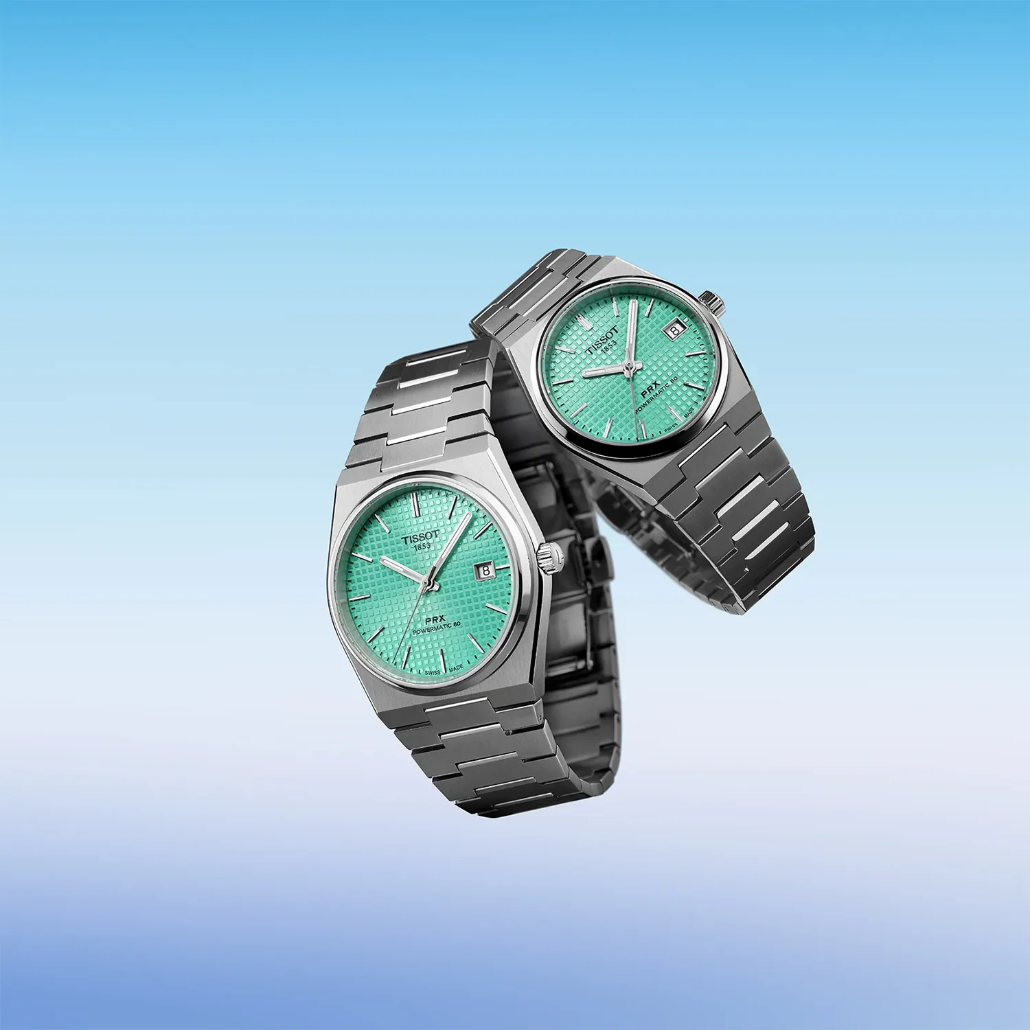 PRX Men Automatic Light Green Dial Analog Stainless Steel Watch T1374071109101 - Image 5