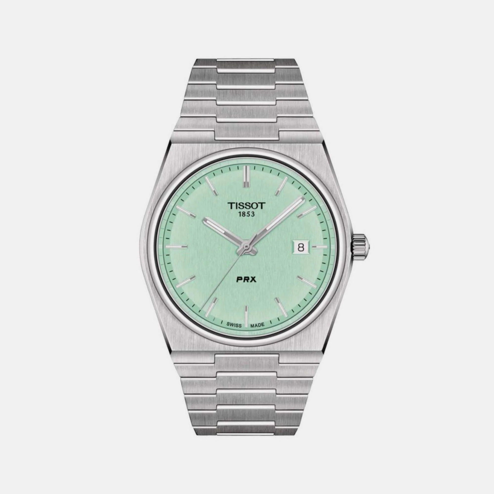PRX Men Quartz Light Green Dial Analog Stainless Steel Watch T1374101109101 - Image 2
