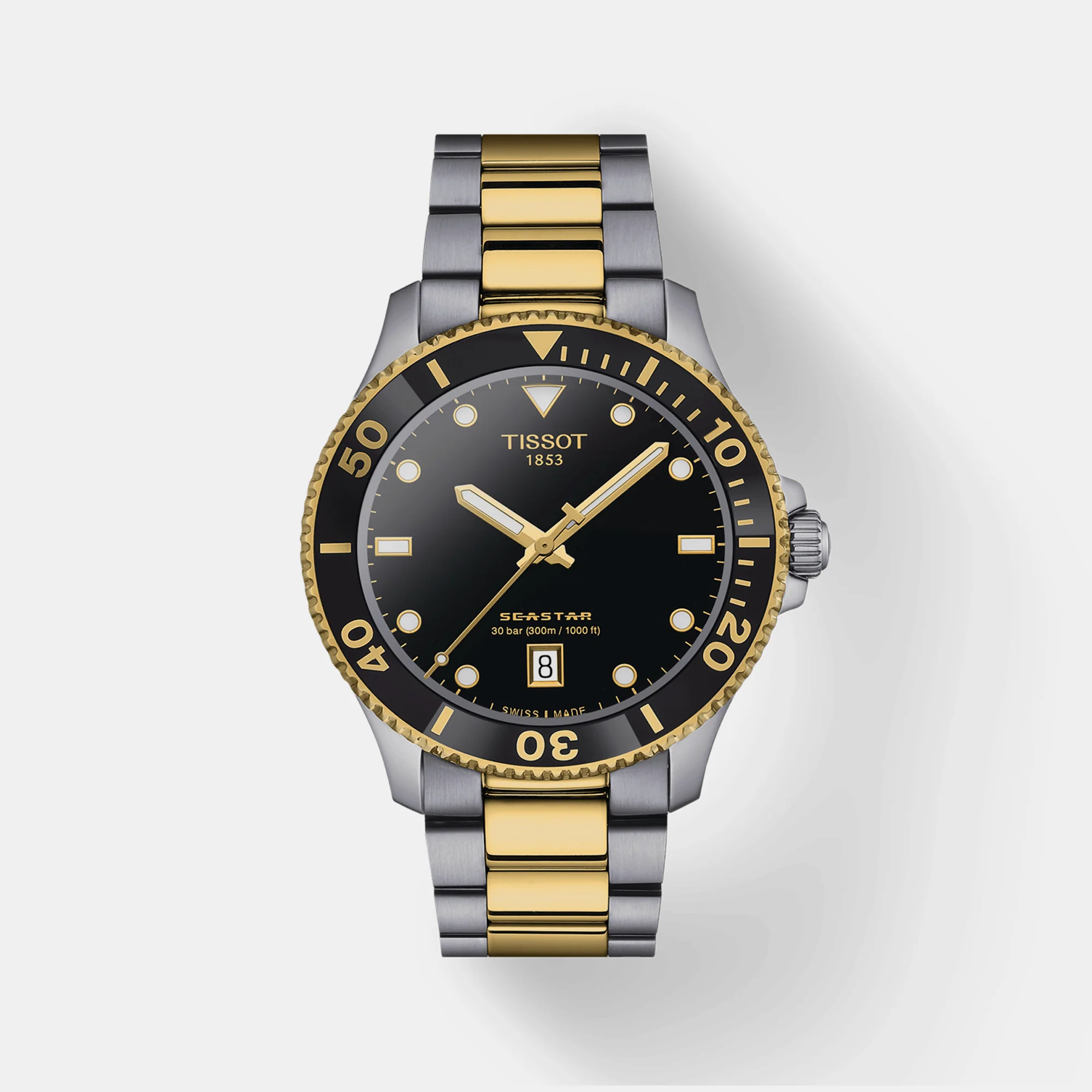 Seastar 1000 Men Quartz Black Analog Stainless Steel Watch T1204102205100 - Image 2