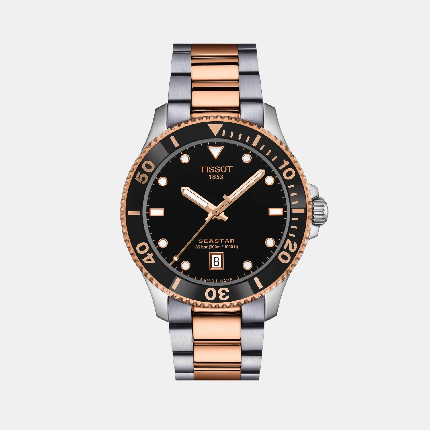 Seastar 1000 Men Quartz Black Analog Stainless Steel Watch T1204102205101 - Image 4