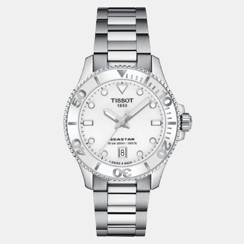 Seastar 1000 Unisex Quartz White Dial Analog Watch T1202101101100 - Image 2