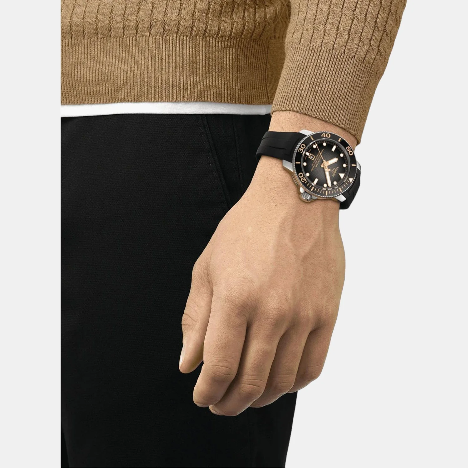 Seastar 2000 Men Automatic Graded Grey-Black Dial Analog Rubber Watch T1206071744101 - Image 4