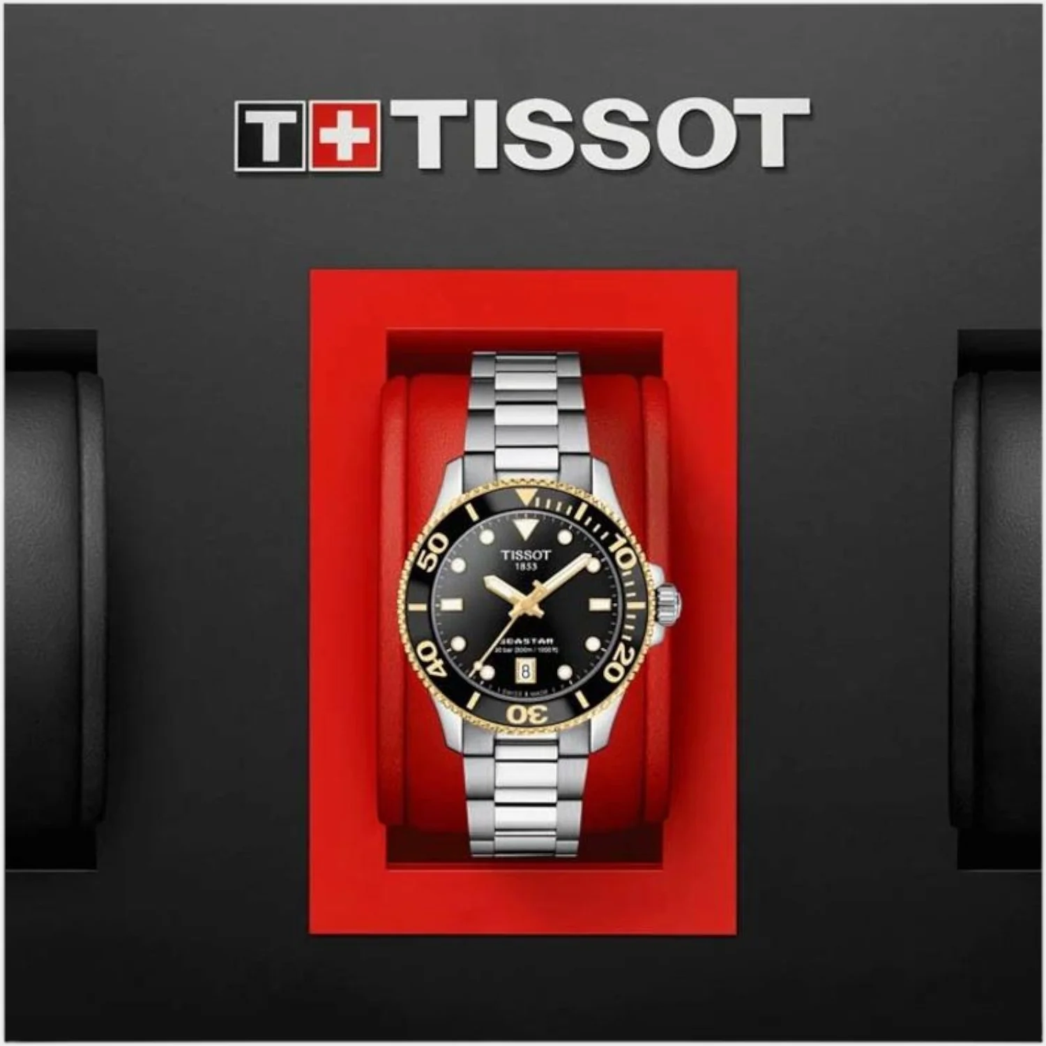 Seastar Unisex Quartz Black Dial Analog Stainless Steel Watch T1202102105100 - Image 5