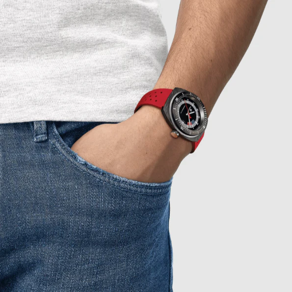Sideral S Men Automatic Black Dial Rubber Watch T1454079705702 - Image 6