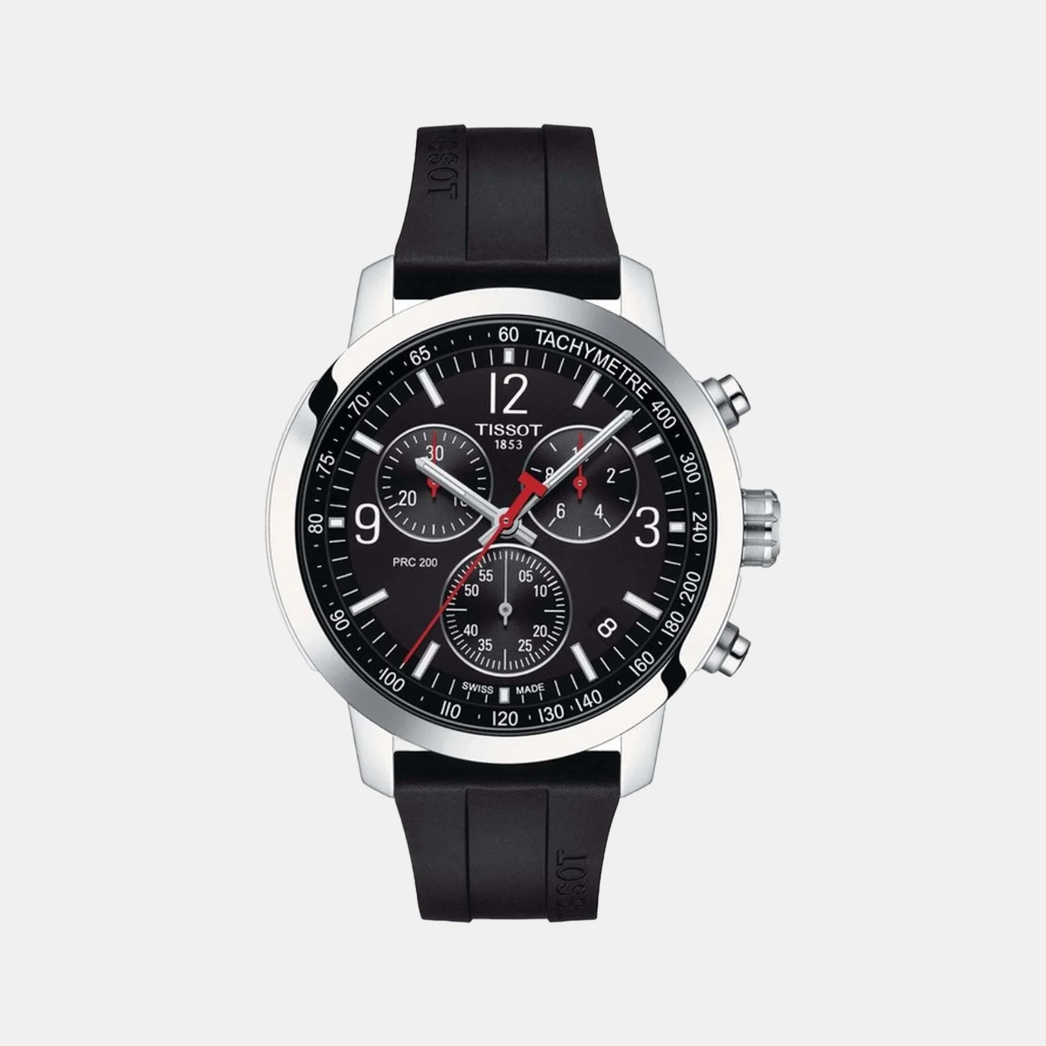PRC 200 Men Quartz Black Dial Chronograph Silicone Watch T1144171705700