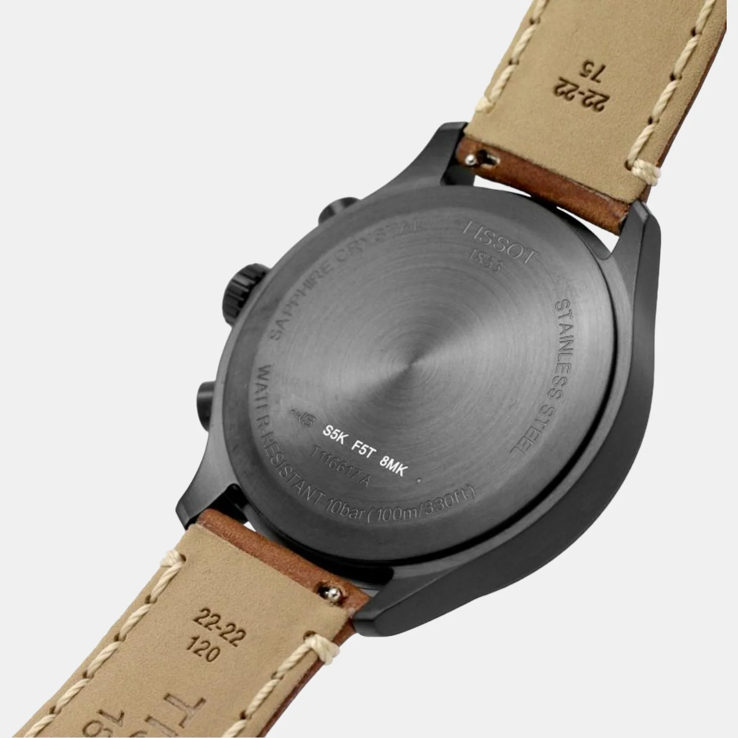 Tissot XL Men Quartz Black Dial Analog Leather Watch T1166173605203 - Image 8