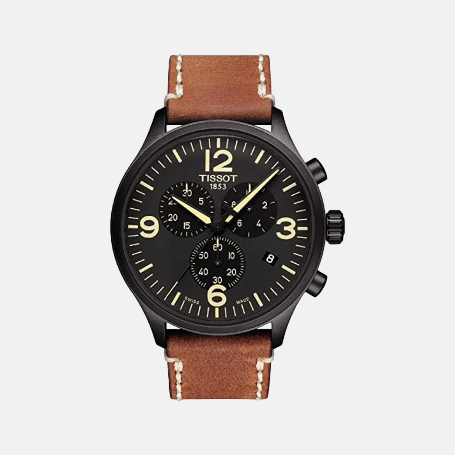 Chrono Xl Men Leather Watch T1166173605700