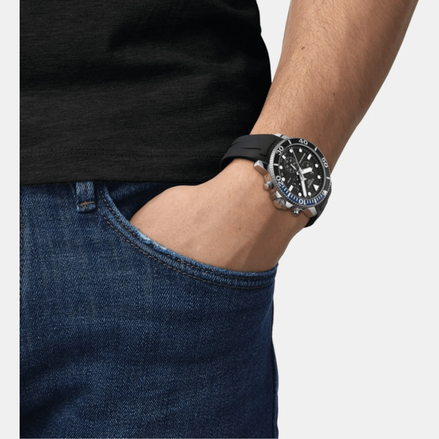Seastar Men Silicon Chronograph Watch T1204171705102 - Image 4
