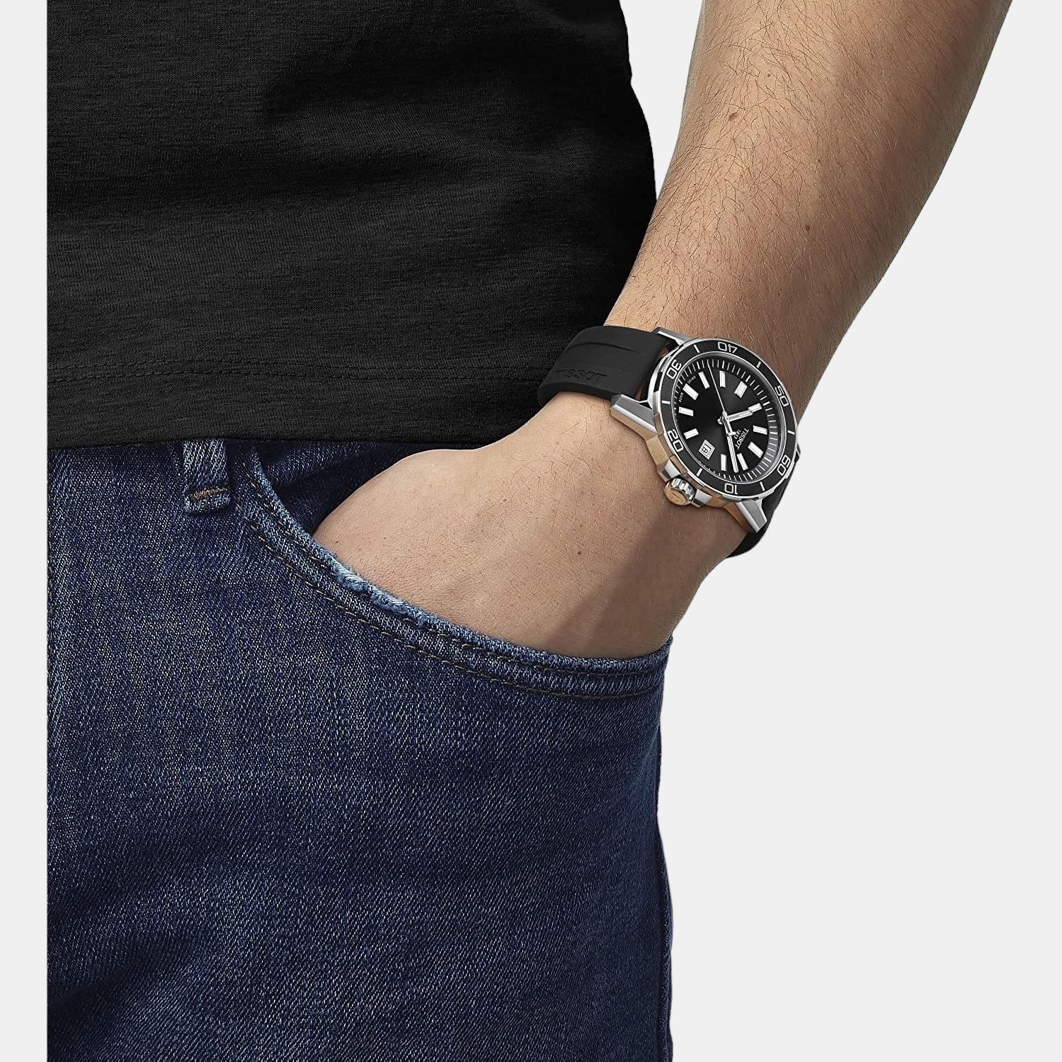 Supersport Chrono Men Analog Silicon Watch T1256101705100 - Image 4