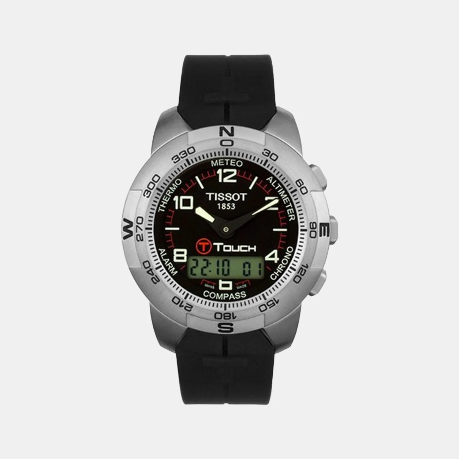 Men Black Analog Stainless Steel Watch T33779851