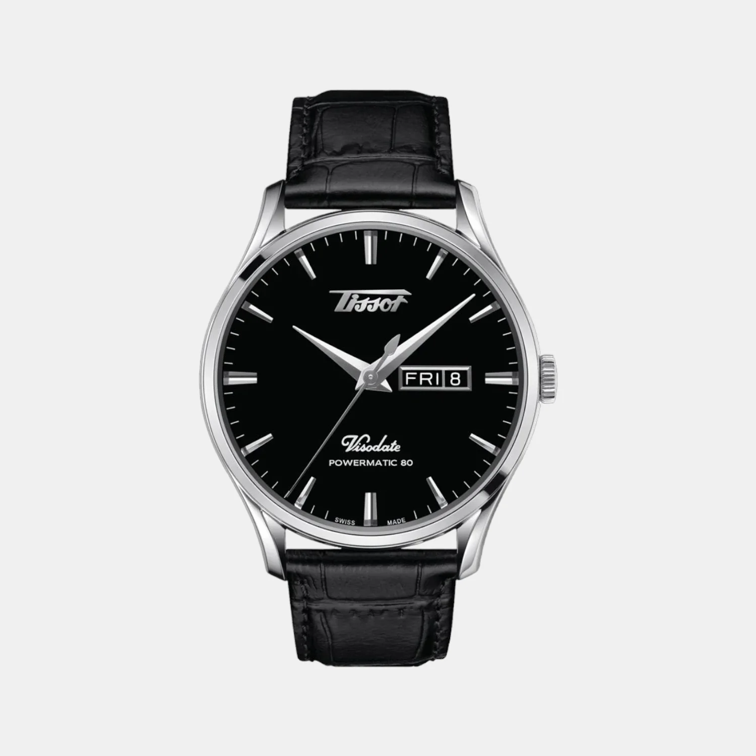 Heritage Visodate Men Analog Leather Watch T1184301605100