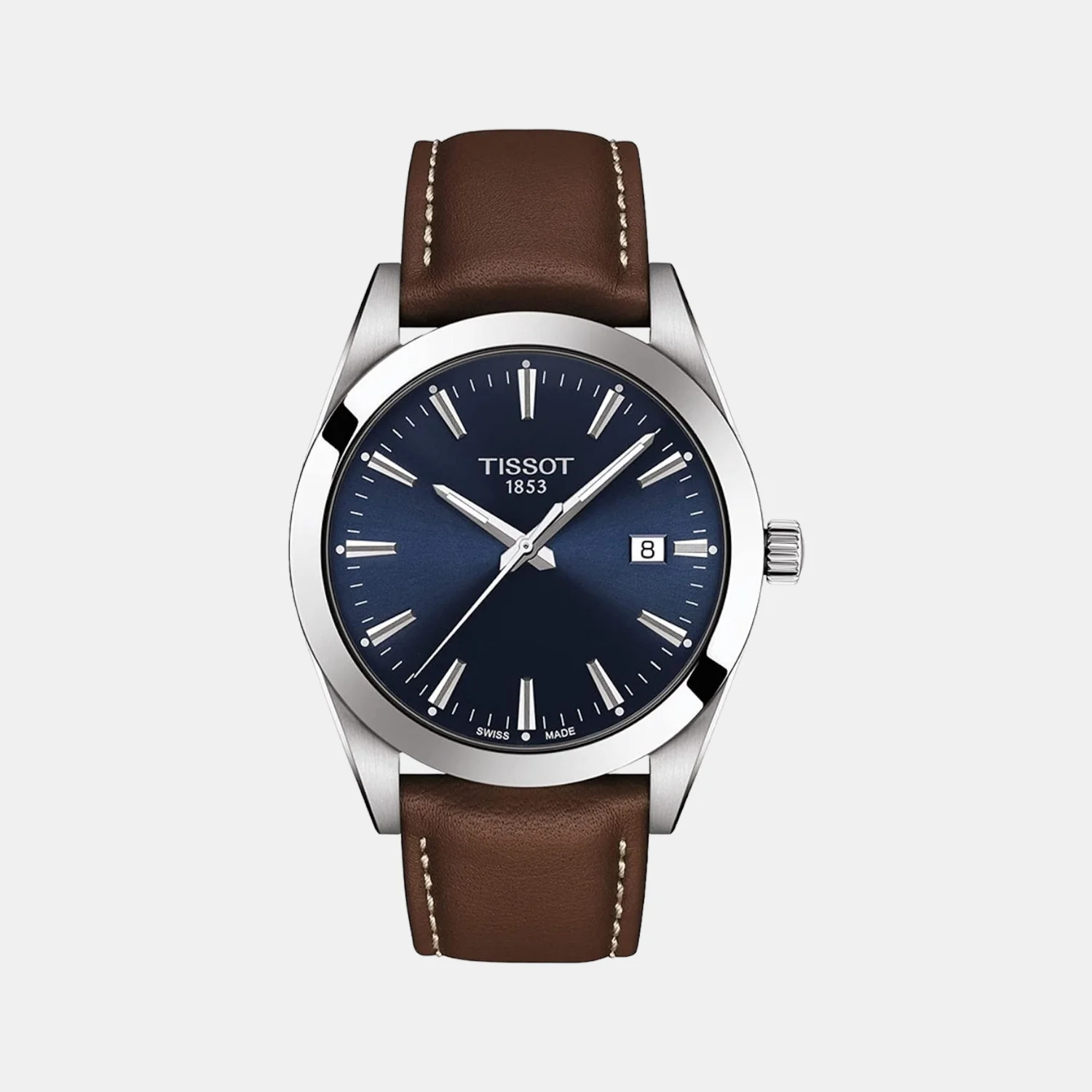 Gentleman Men Analog Leather Watch T1274101604100