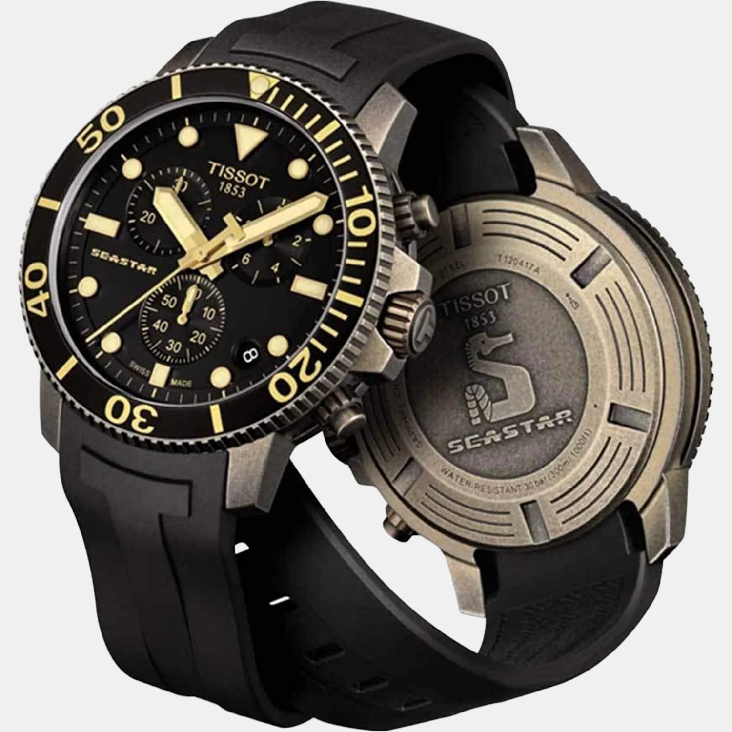 Seastar Men Chronograph Silicon Watch T1204173705101 - Image 2