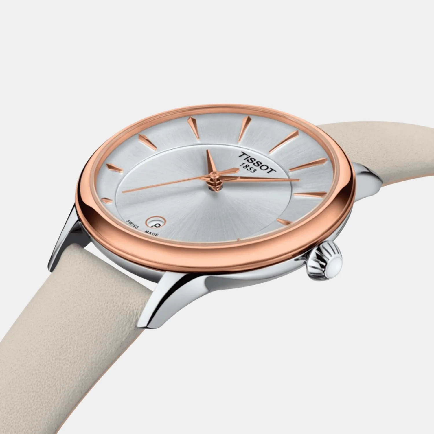Odaci-T Women Quartz White Dial Analog Leather Watch T1332102603100 - Image 3