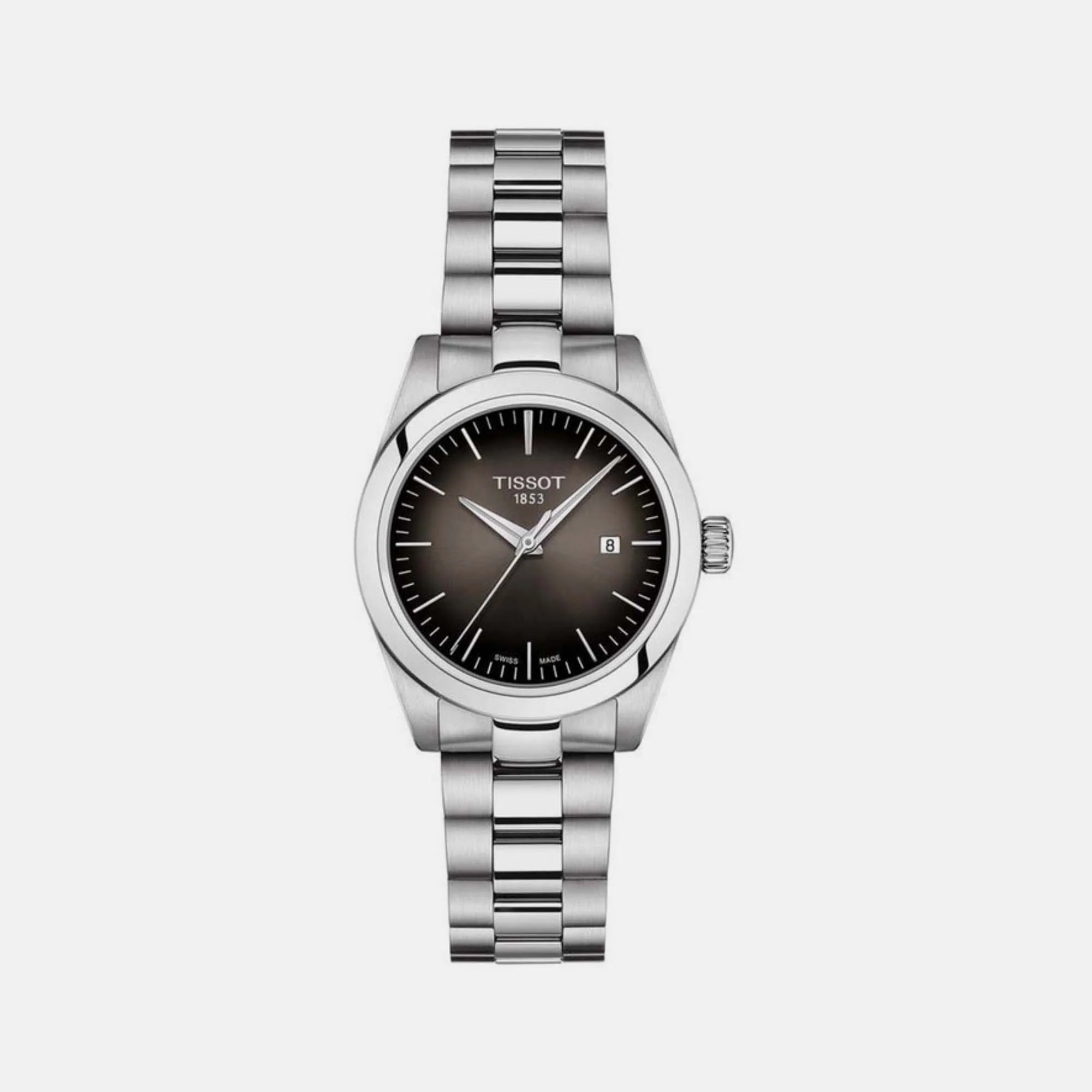 T-My Lady Women Quartz Black Dial Analog Stainless Steel Watch T1320101106100 - Image 2